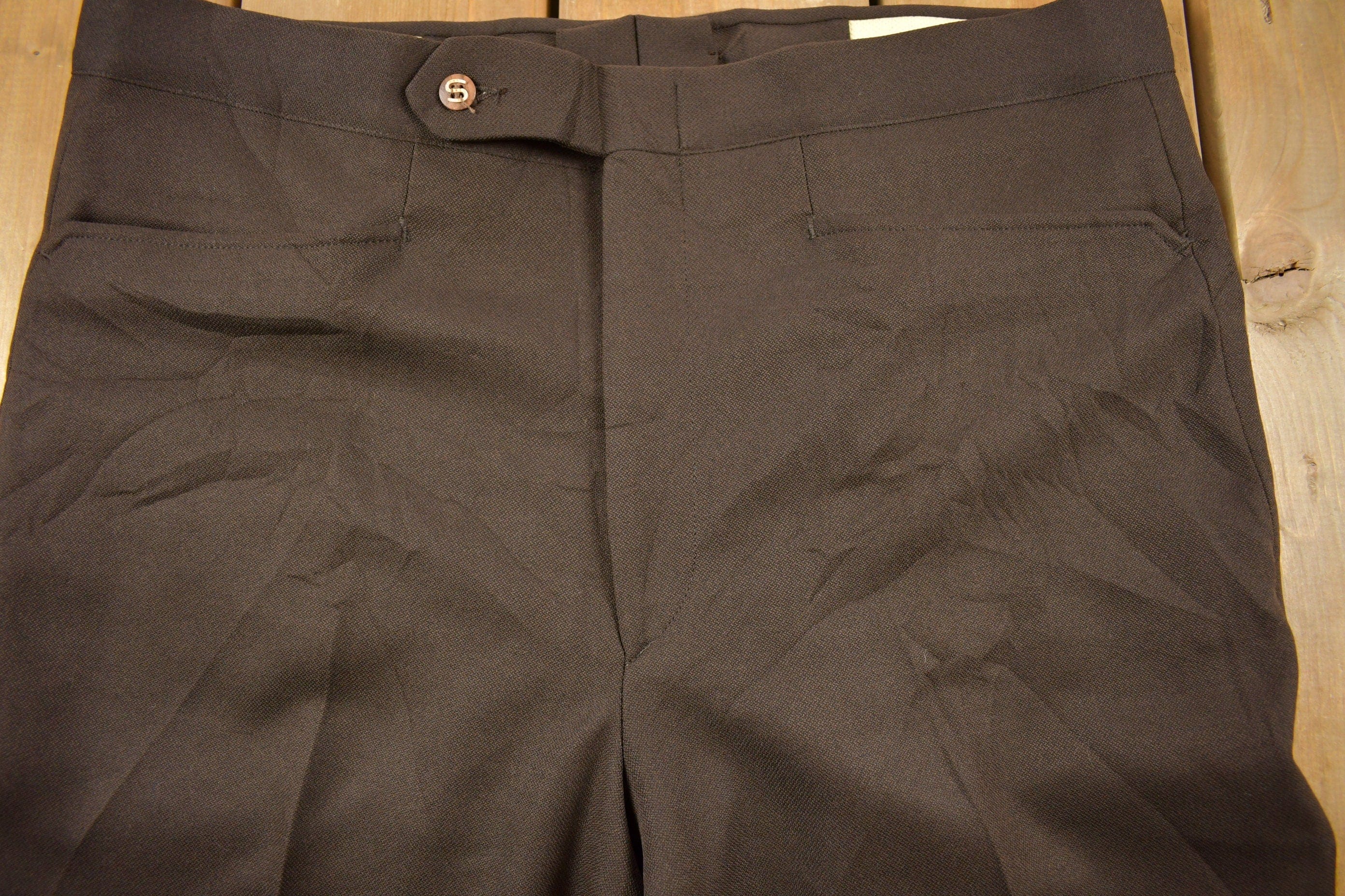 Vintage 1950s Sans A Belt Jaymar Slacks Men's 36 x 31 - Image 6