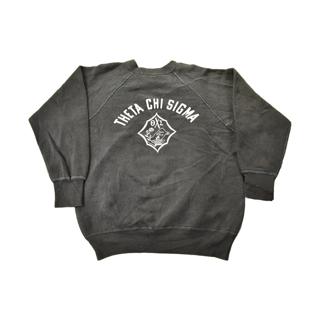 Vintage 1950s Theta Chi Sigma Champion Raglan Crewneck Sweatshirt