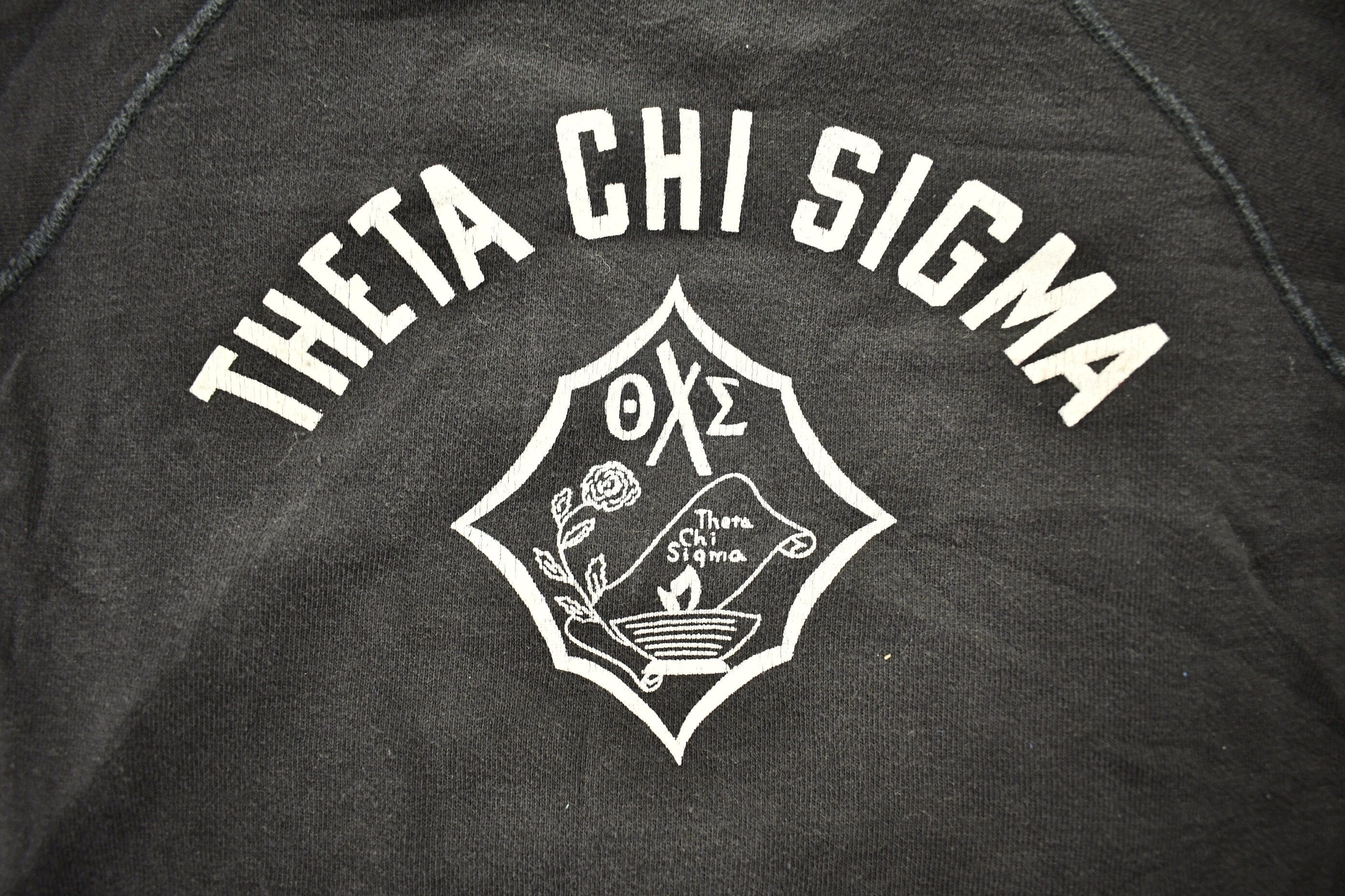 Vintage 1950s Theta Chi Sigma Champion Raglan Crewneck Sweatshirt - Image 6