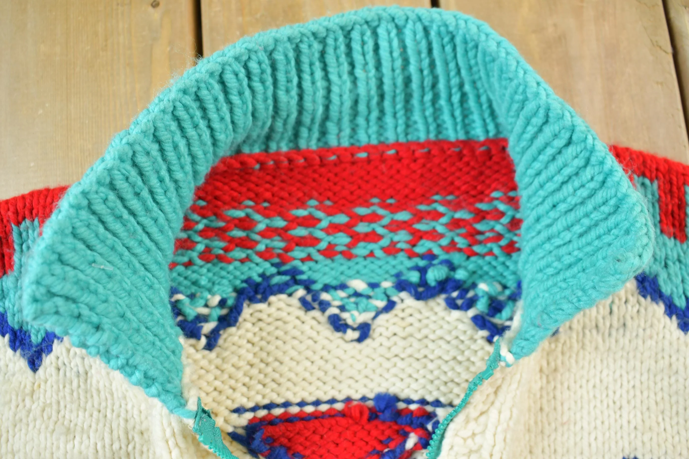 Vintage 1950s Western Aztec Pattern Cowichan Sweater - Image 3