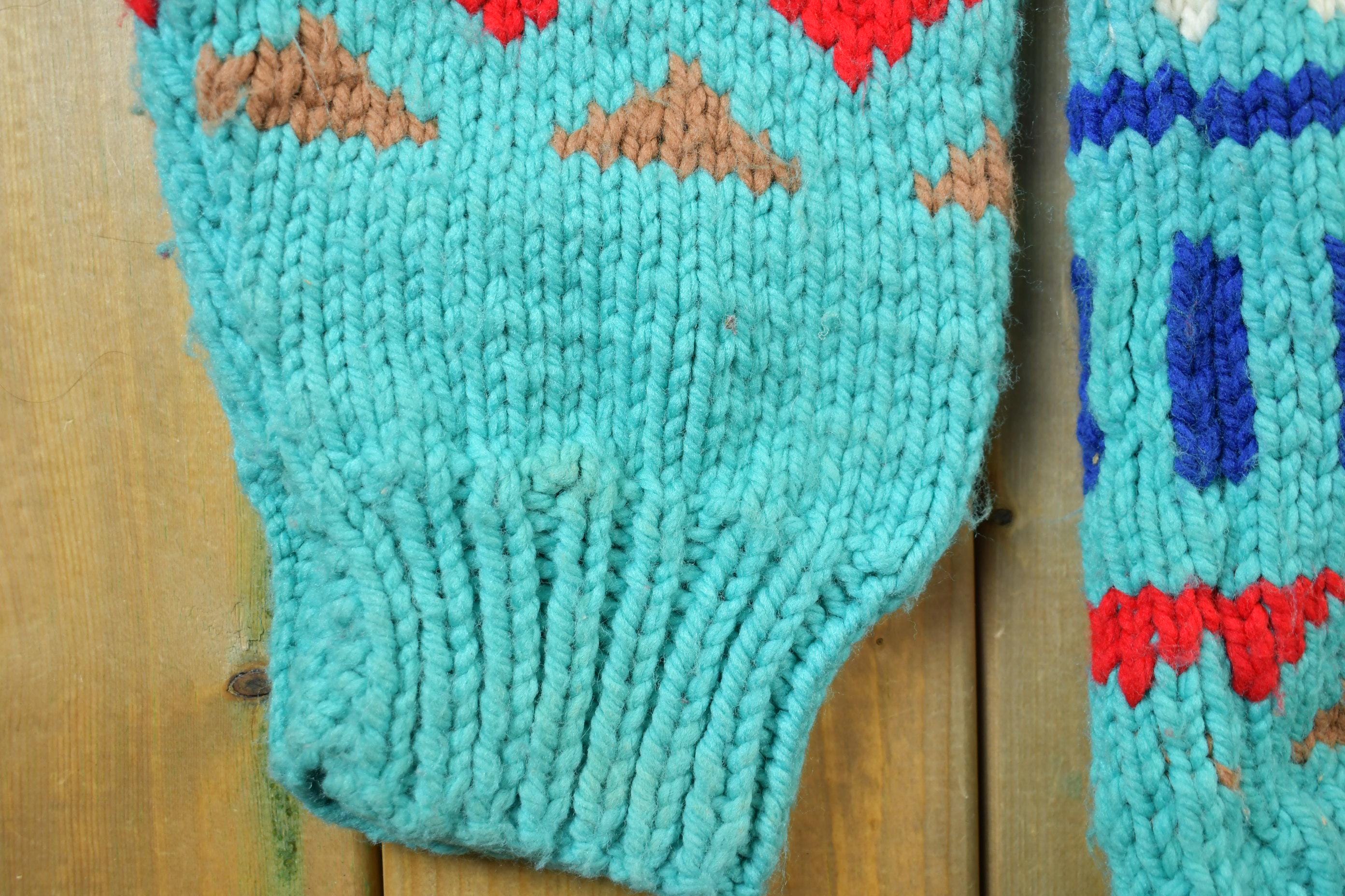 Vintage 1950s Western Aztec Pattern Cowichan Sweater - Image 5