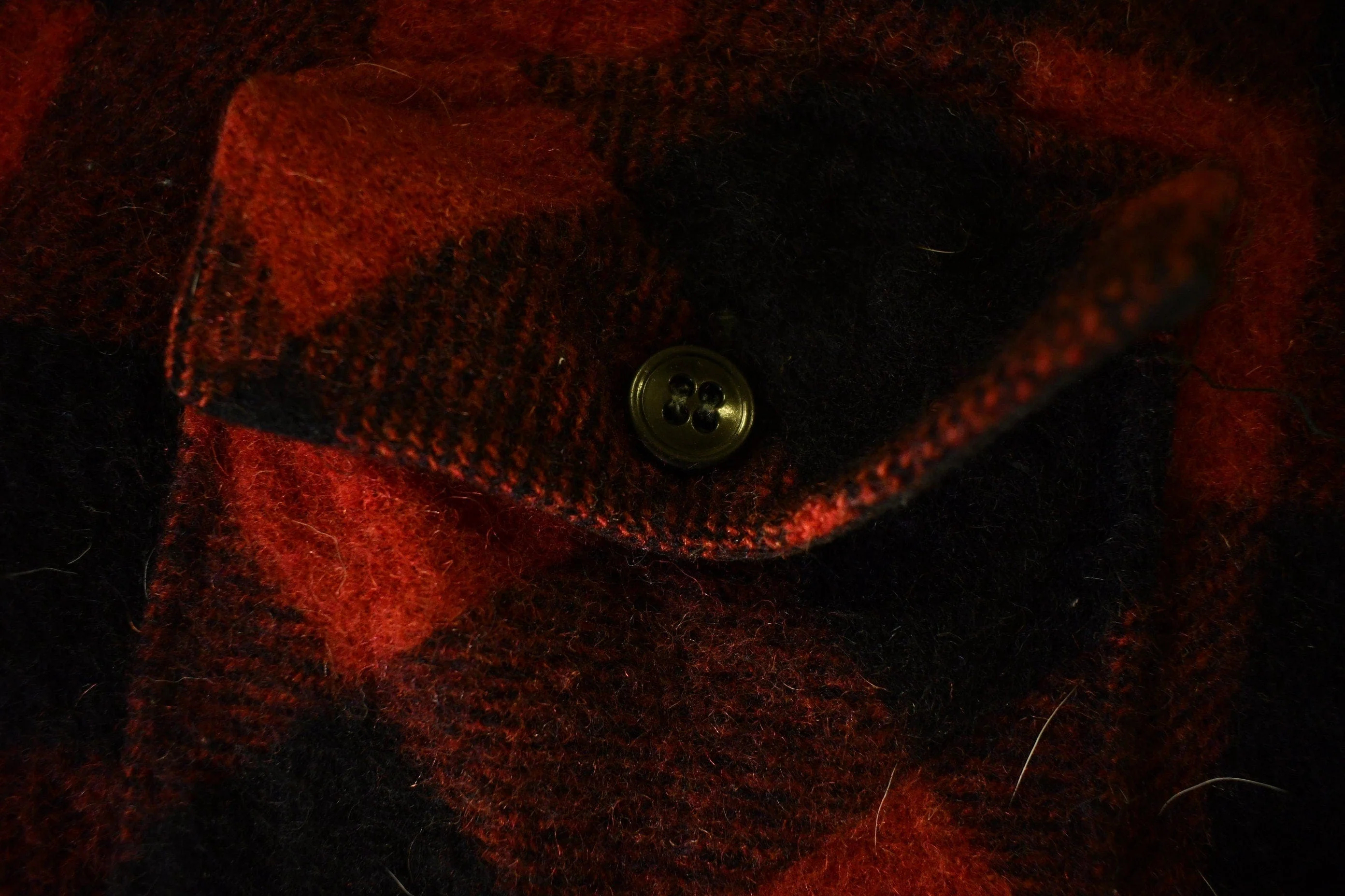 Vintage 1950s Winter King Buffalo Plaid Wool Button Up Shirt Men's Large - Image 5