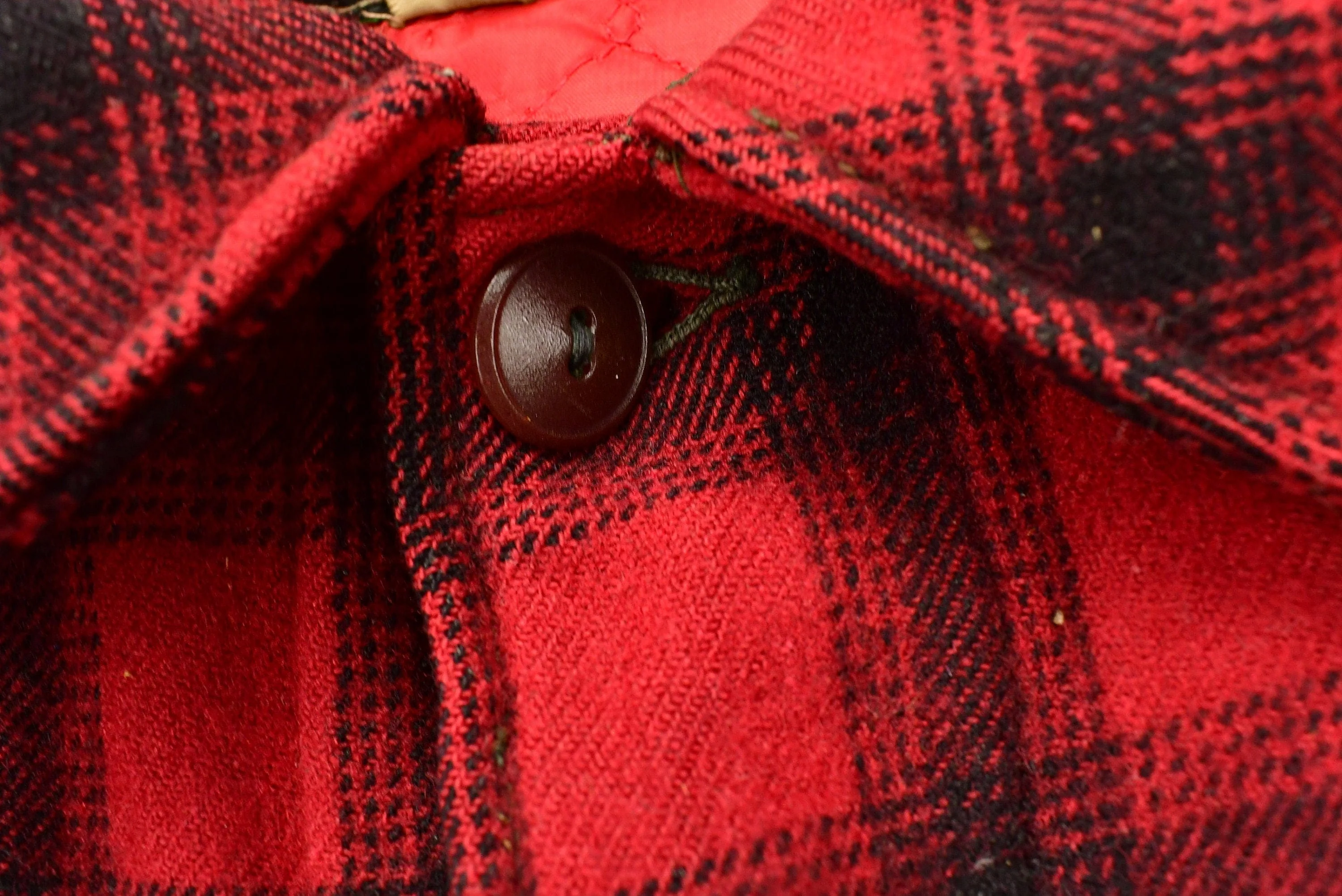 Vintage 1950s Woolrich Buffalo Plaid Wool Hunting Jacket - Image 8
