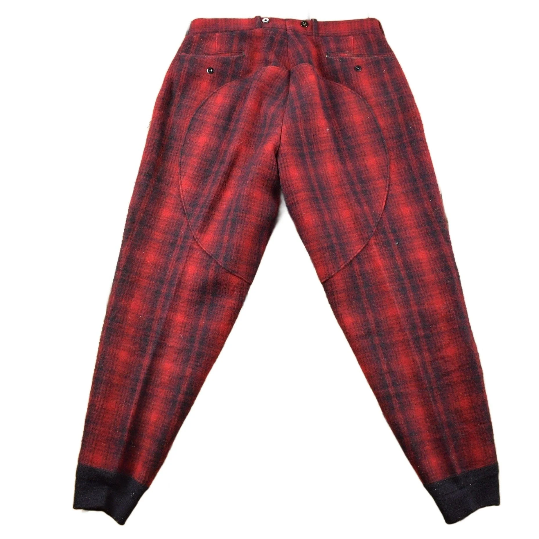 Vintage 1950s Woolrich Red Buffalo Plaid Heavy Pants Men's 34 x 30