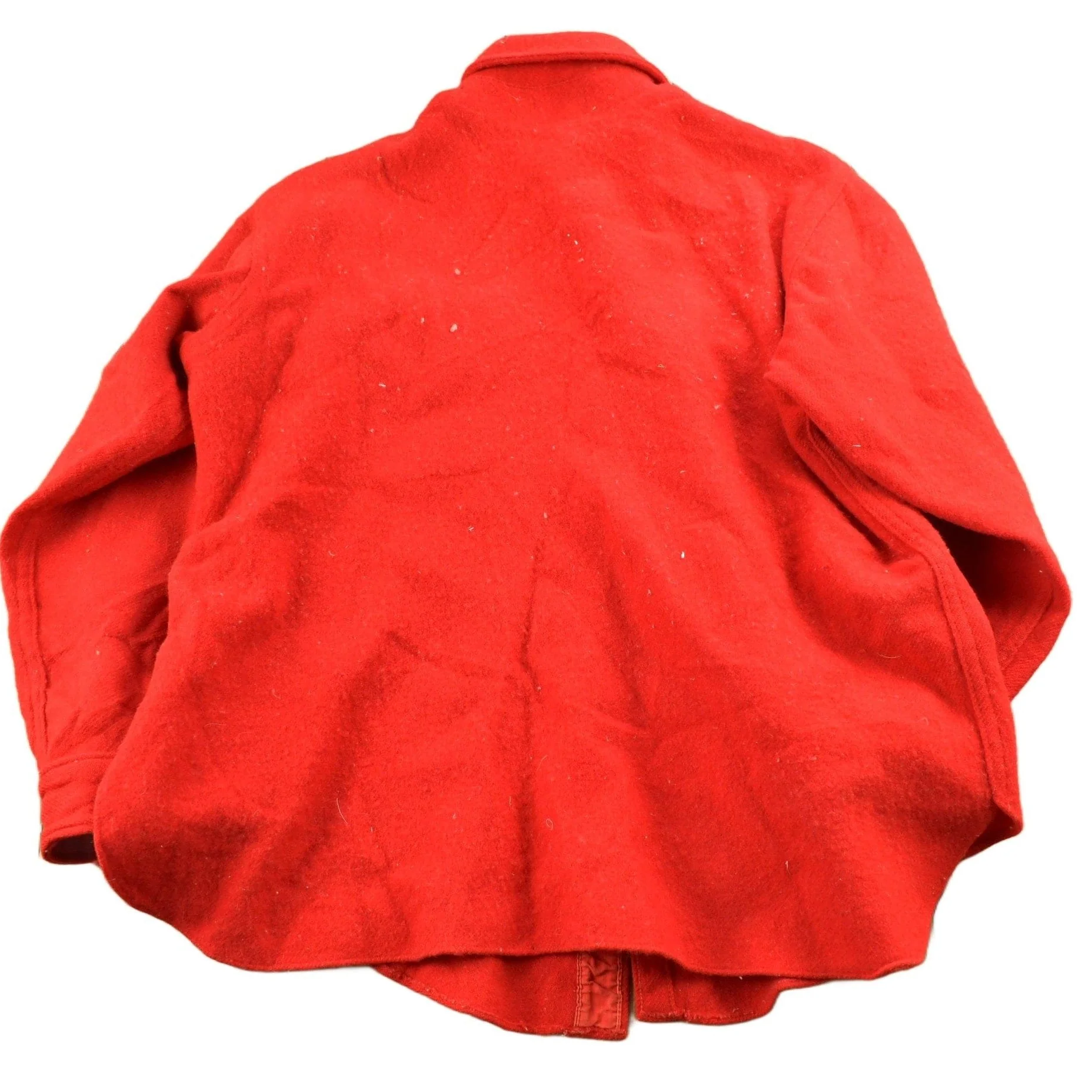 Vintage 1950s Woolrich Red Wool Button Up Shirt Men's Large - Image 2