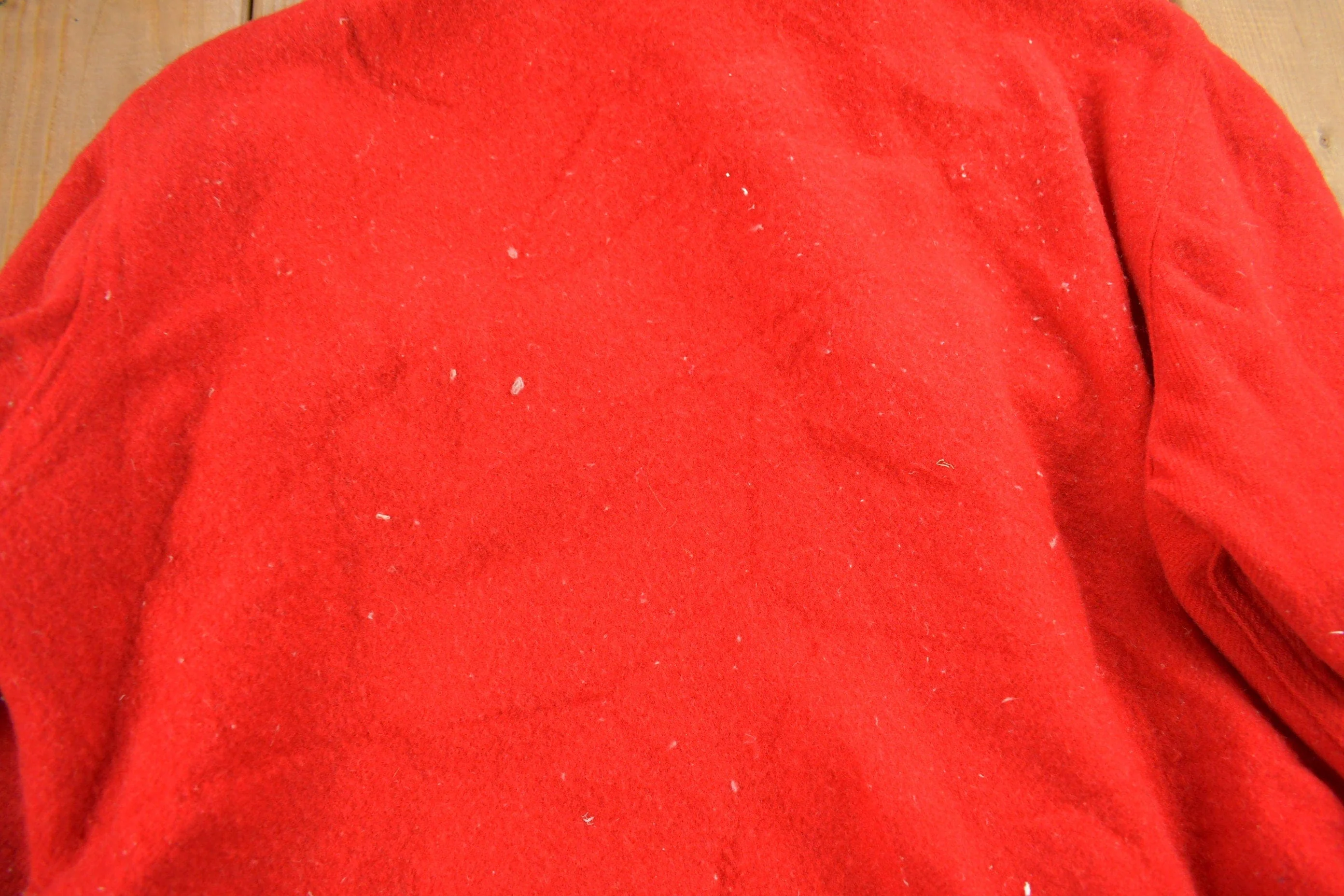 Vintage 1950s Woolrich Red Wool Button Up Shirt Men's Large - Image 4