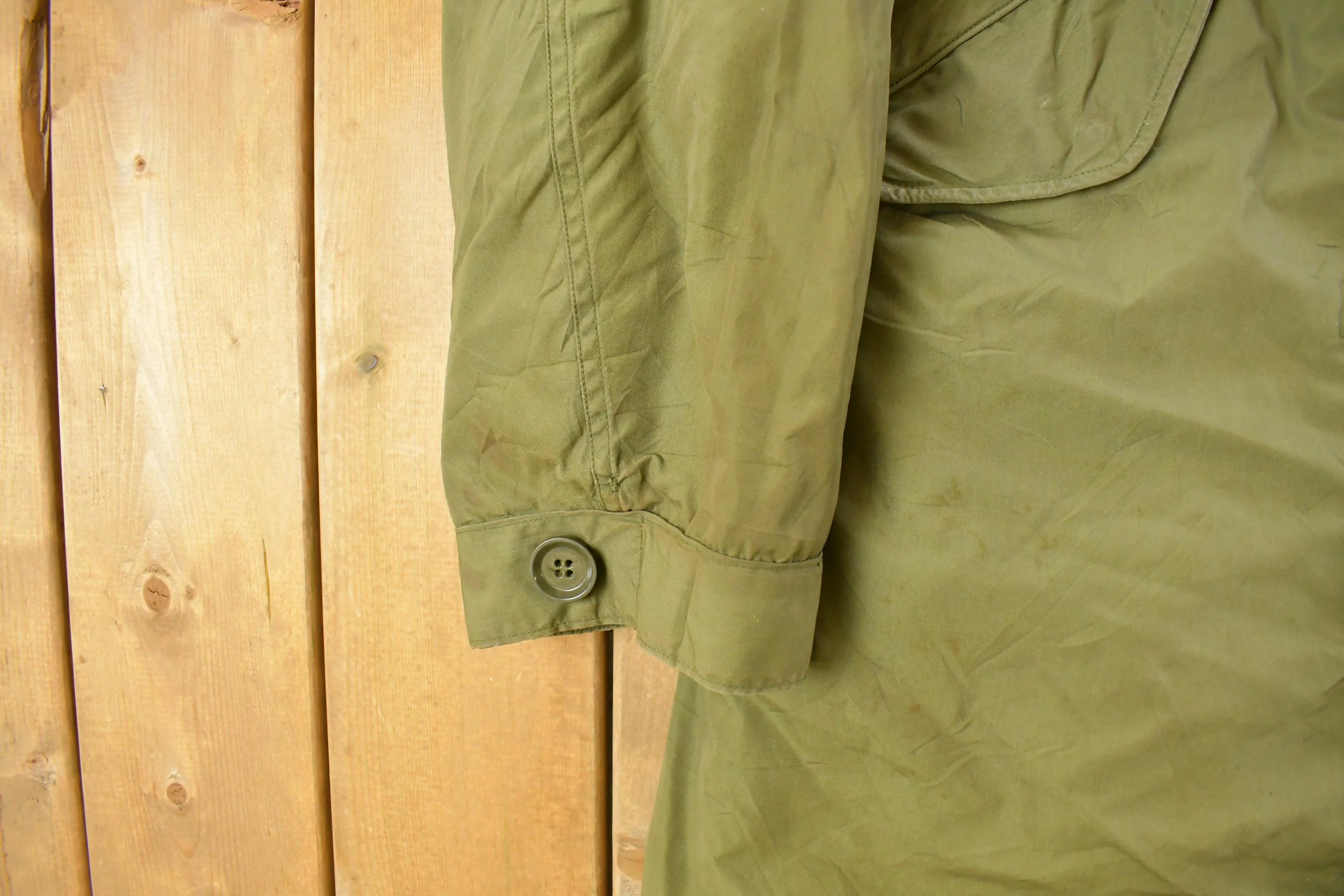 Vintage 1951 Cold Weather Combat Military Parka Jacket Men's S - Image 3