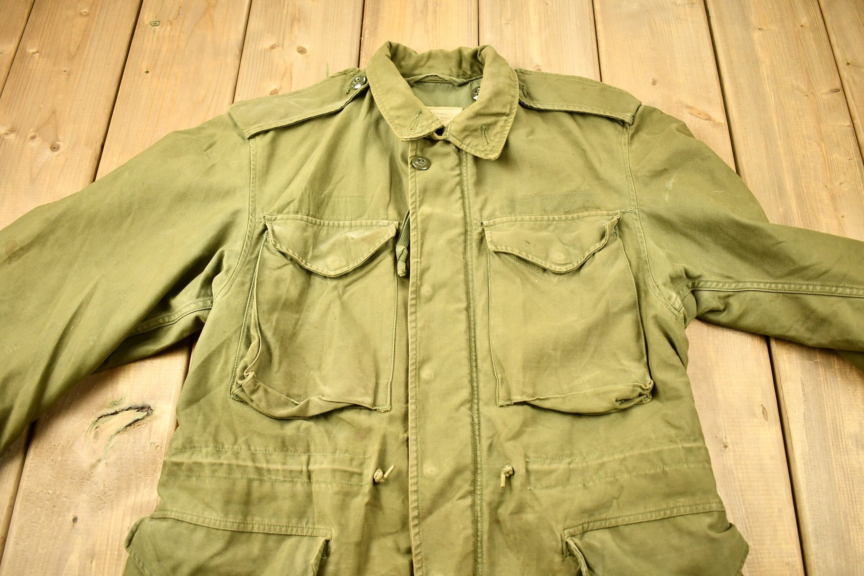 Vintage 1953 Authentic Military Field Jacket Men's Medium - Image 3