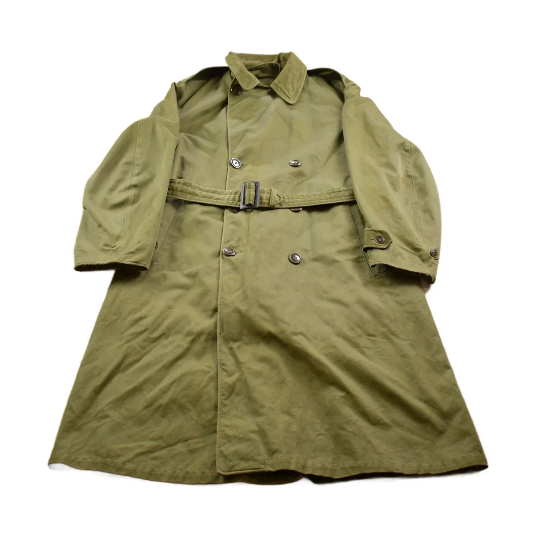 Vintage 1953 OG 107 Military Overcoat Army Trench Coat Men's Medium