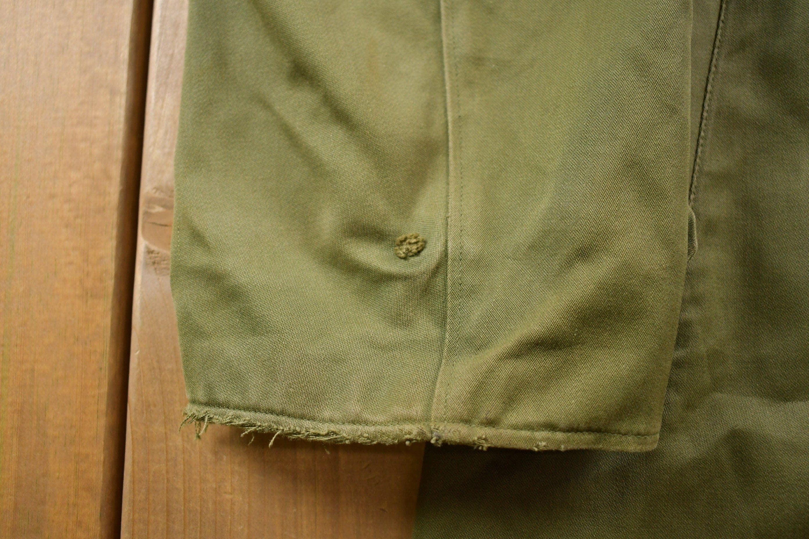 Vintage 1953 OG 107 Military Overcoat Army Trench Coat Men's Medium - Image 3
