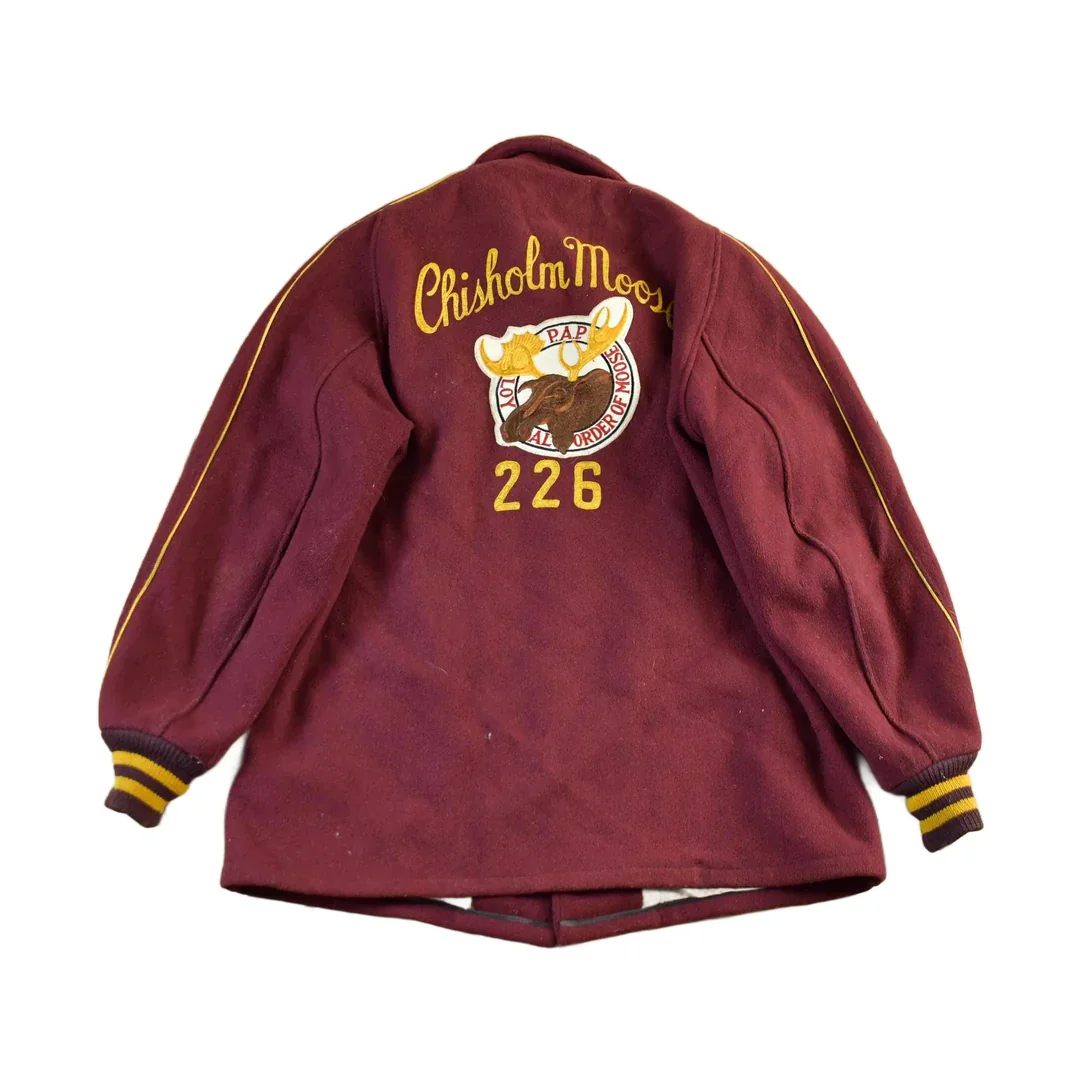 Vintage 1960s 1970s Chisholm Moose Wool Varsity Jacket Men's 42 - Image 2
