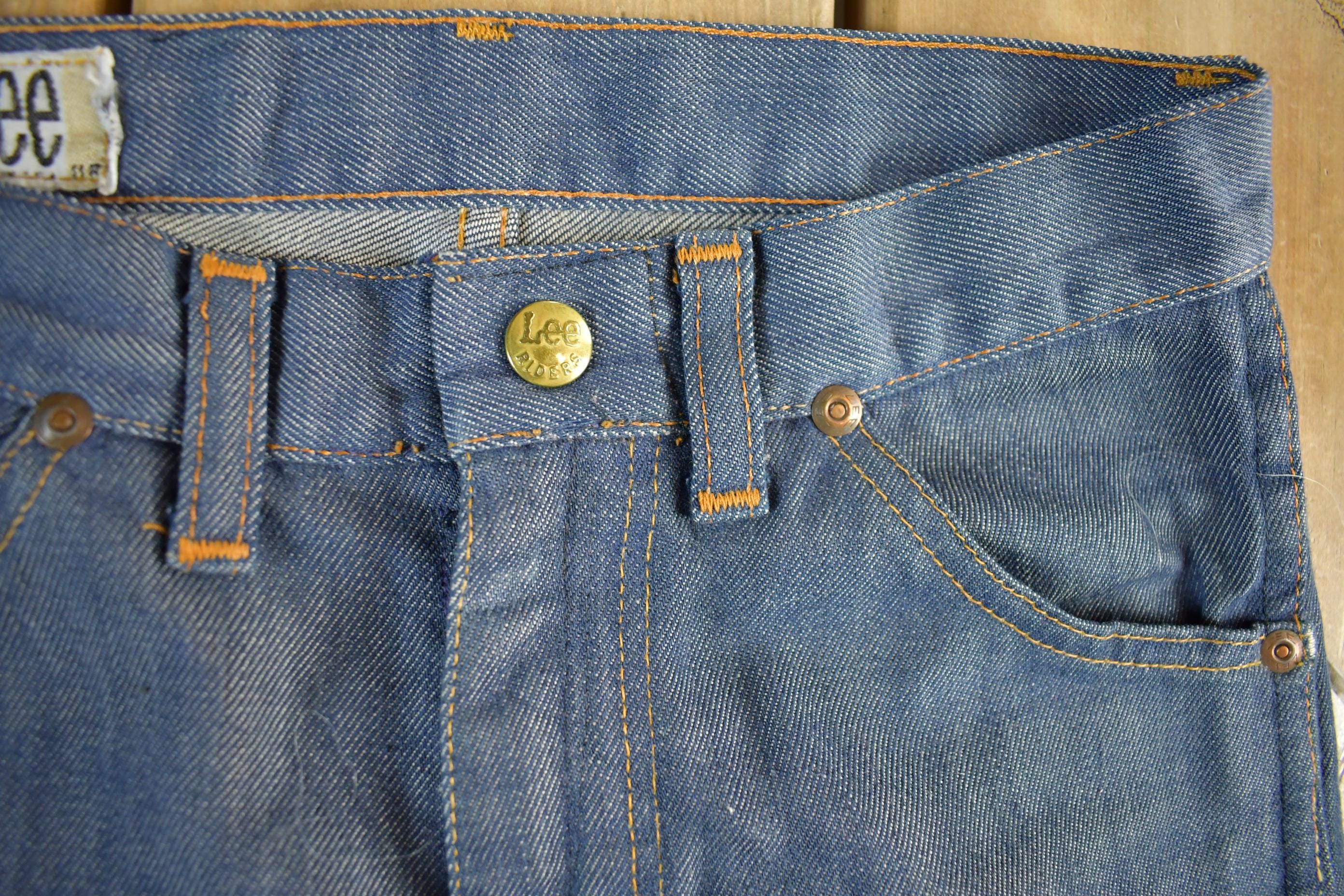 Vintage 1960s 1970s Lee Distressed Denim Jeans Youth 24 x 23.5 - Image 6