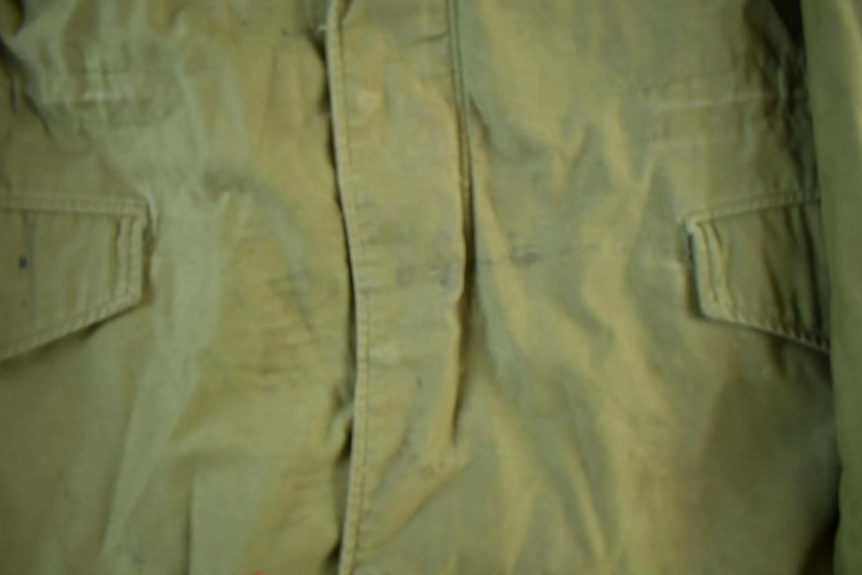 Vintage 1960s 1970s Military Field Coat Men's Small - Image 3
