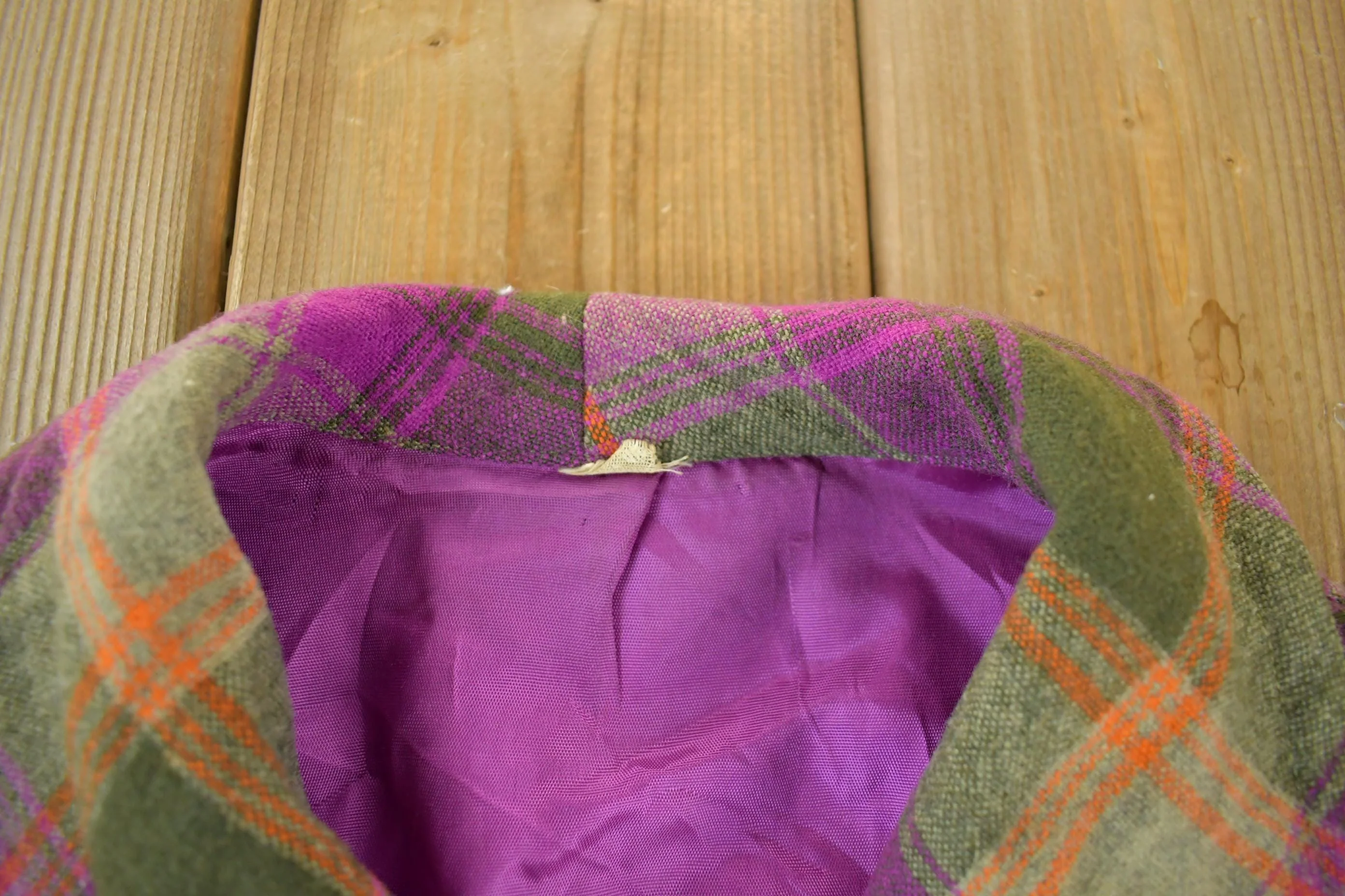 Vintage 1960s 1970s Wool Flannel Button Up Jacket Shirt Women's S-M - Image 6