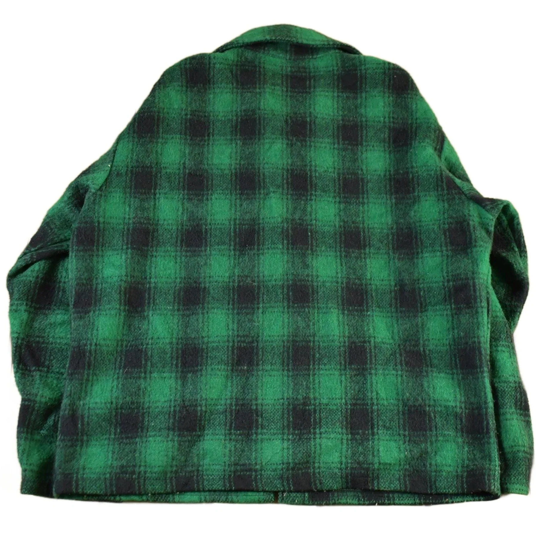 Vintage 1960s 1970s Wool Flannel Zip Up Shirt Jacket Men's XL - Image 2