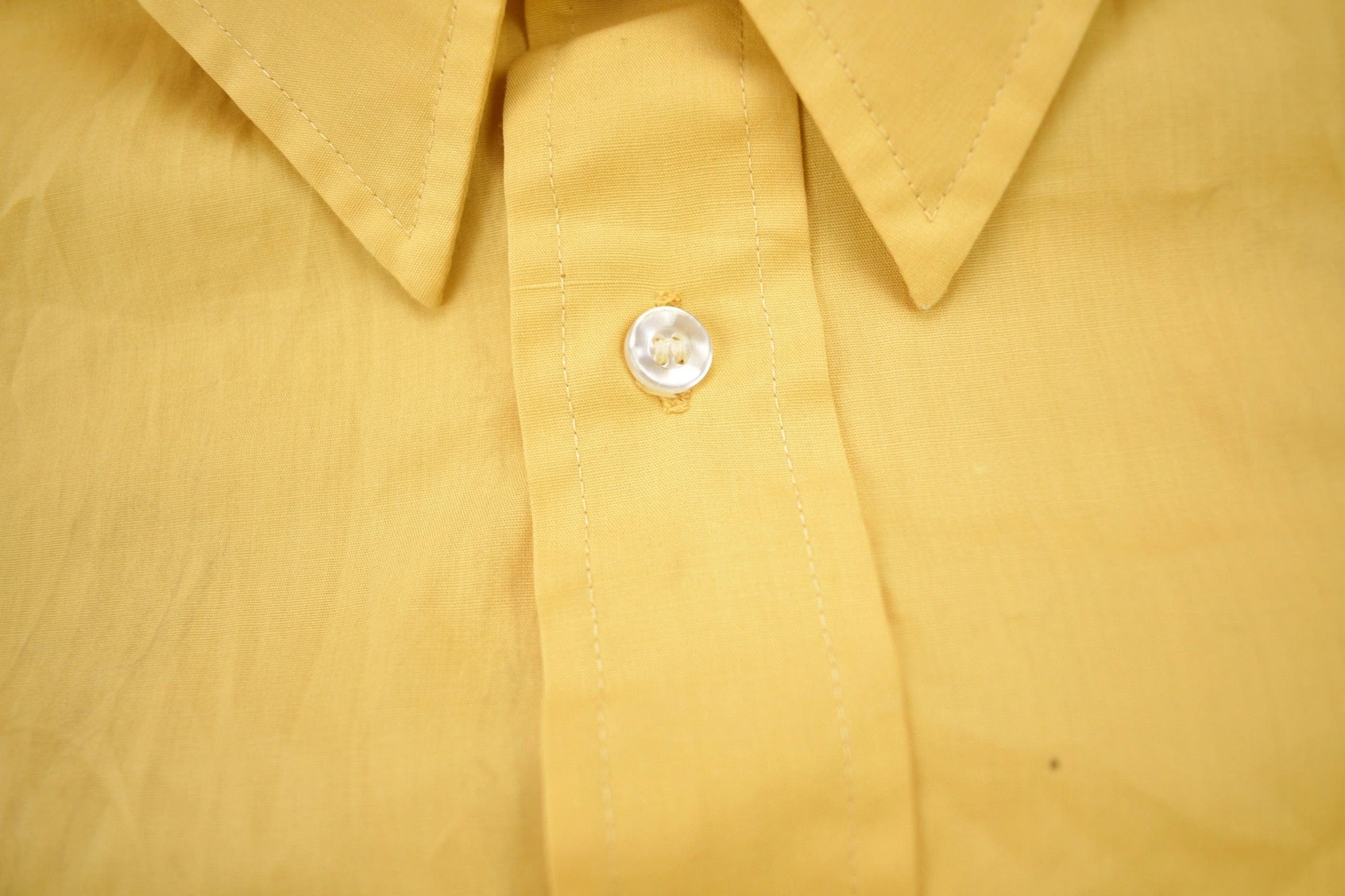 Vintage 1960s Arrow Cum Laude Decton Broad Cloth Blank Button Up Shirt Men's Large - Image 5