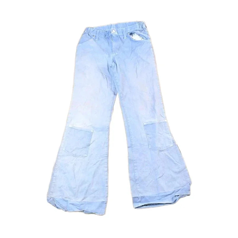 Vintage 1960s Bell Bottom Denim Hippie Festival Jeans Men's 26 x 28 Made In USA