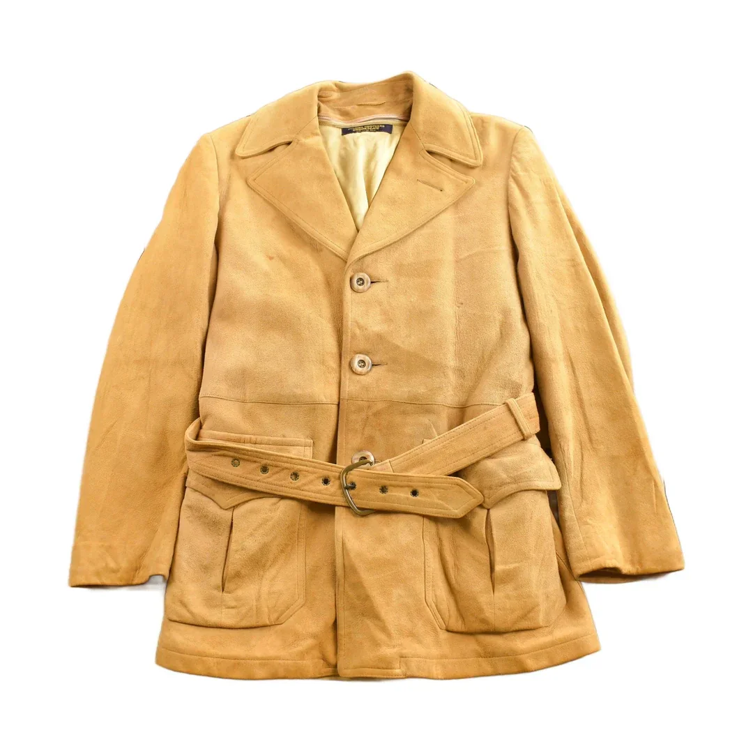 Vintage 1960s Brooks Brothers Belted Suede Jacket Men's Medium
