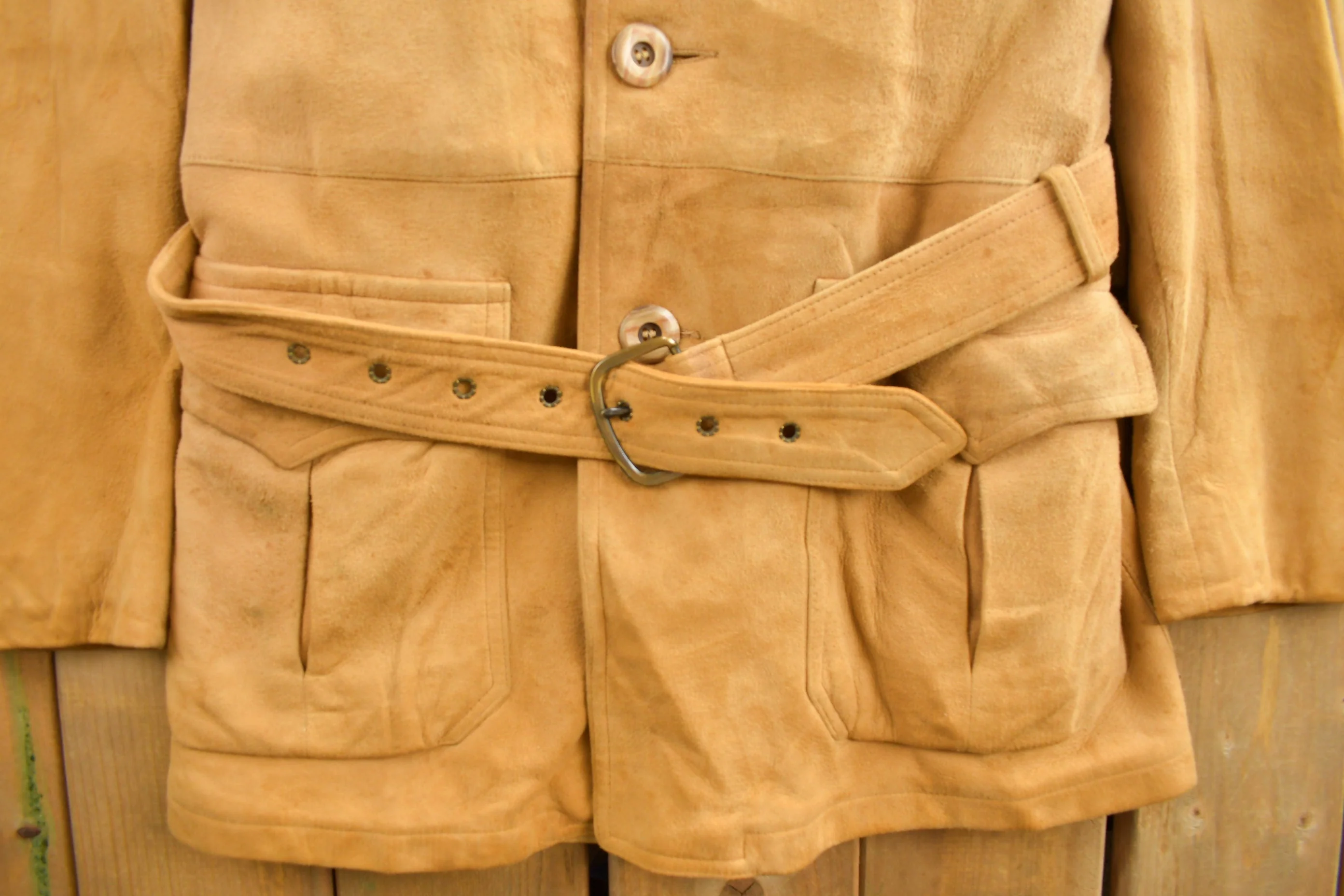 Vintage 1960s Brooks Brothers Belted Suede Jacket Men's Medium - Image 5