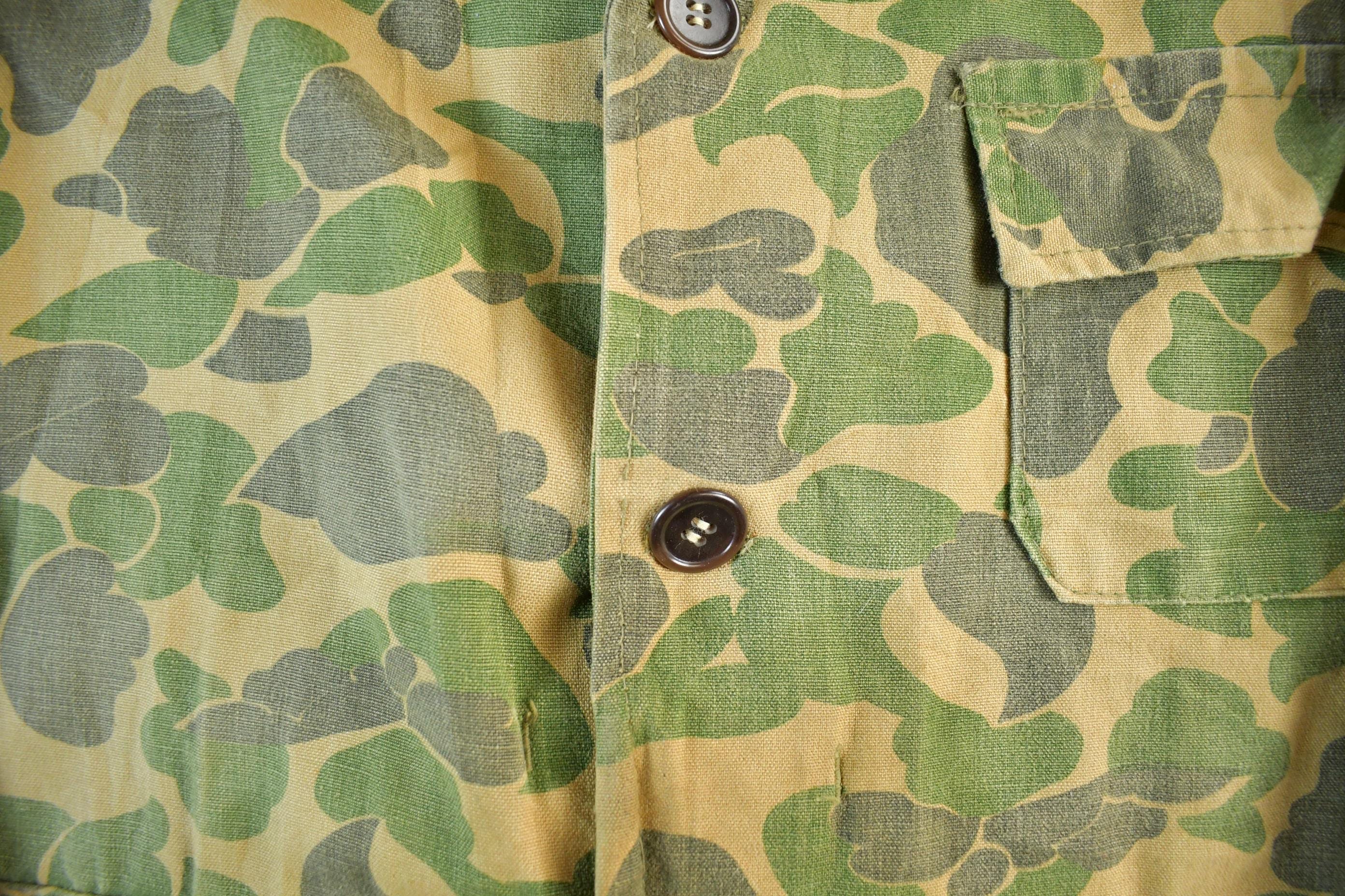 Vintage 1960s Bullseye Bill Duck Camo Canvas Hunting Jacket Men's Small - Image 4