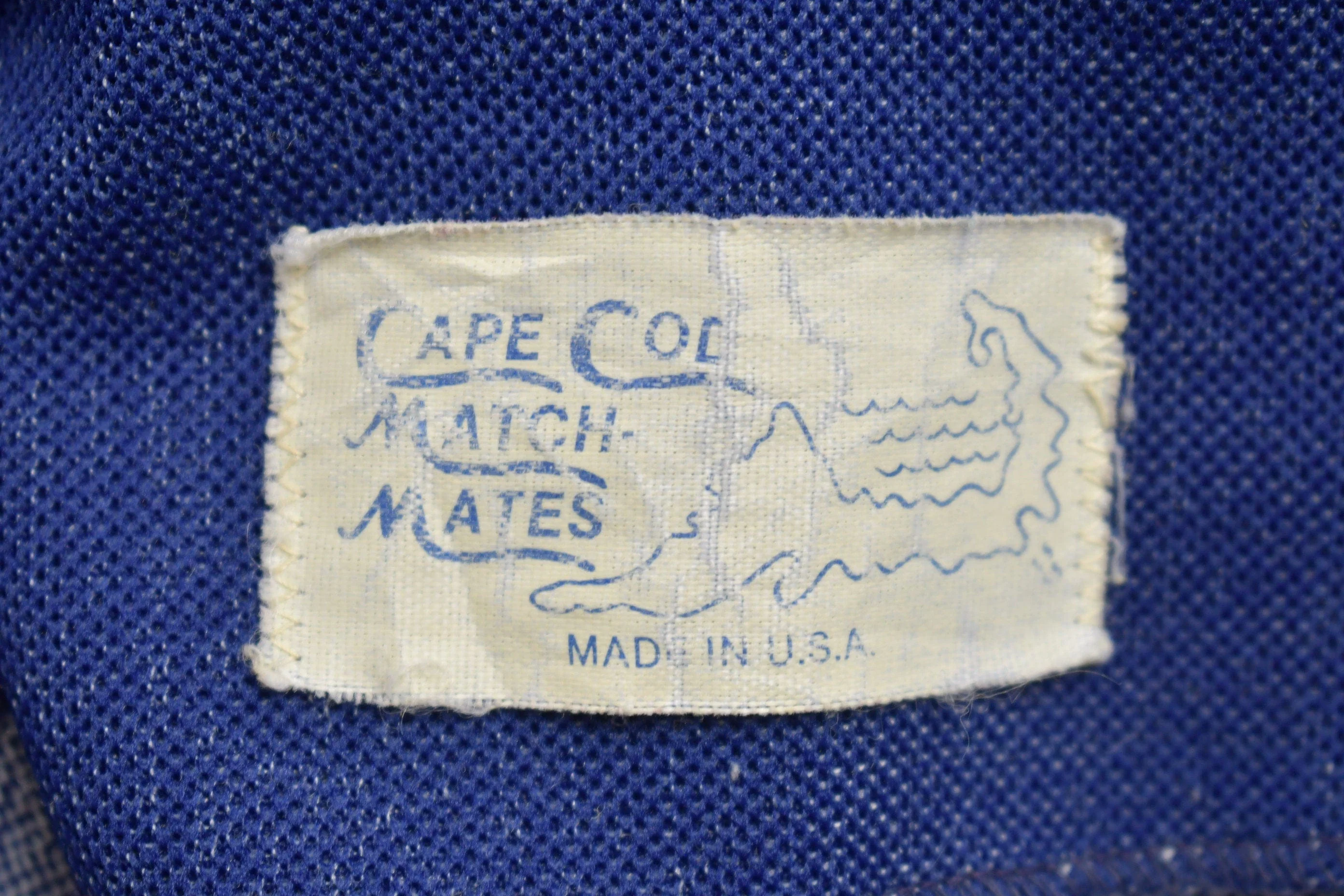 Vintage 1960s Cape Cod Match Mates Light Weight Denim Blazer Jacket Men's Small - Image 4