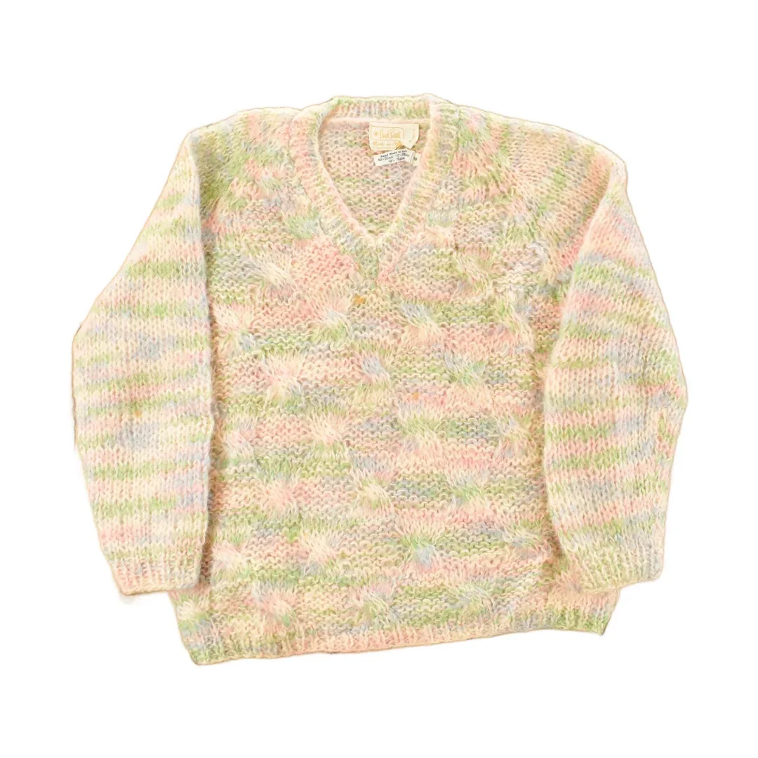 Vintage 1960s Carol Brent for Montgomery Ward Knit Mohair Wool Sweater Women's S
