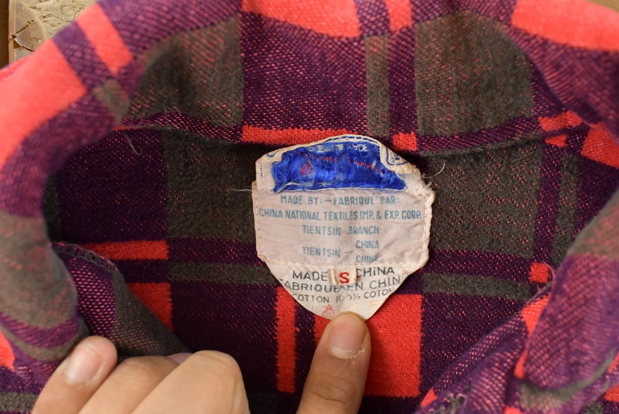 Vintage 1960s Champion Button Up Plaid Flannel Trucker Shirt Men's Small - Image 6