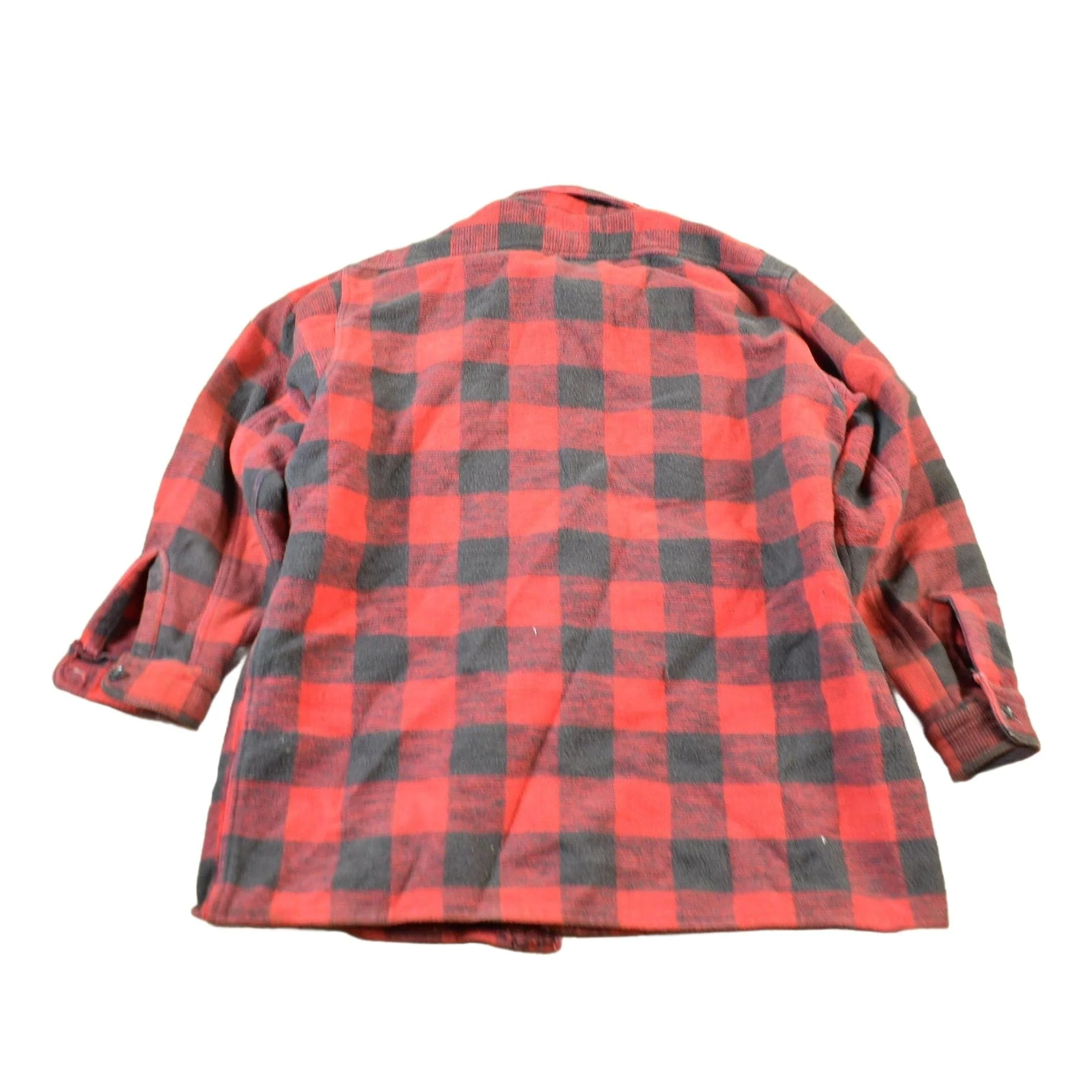 Vintage 1960s Champion Button Up Plaid Flannel Trucker Shirt Men's Large - Image 2