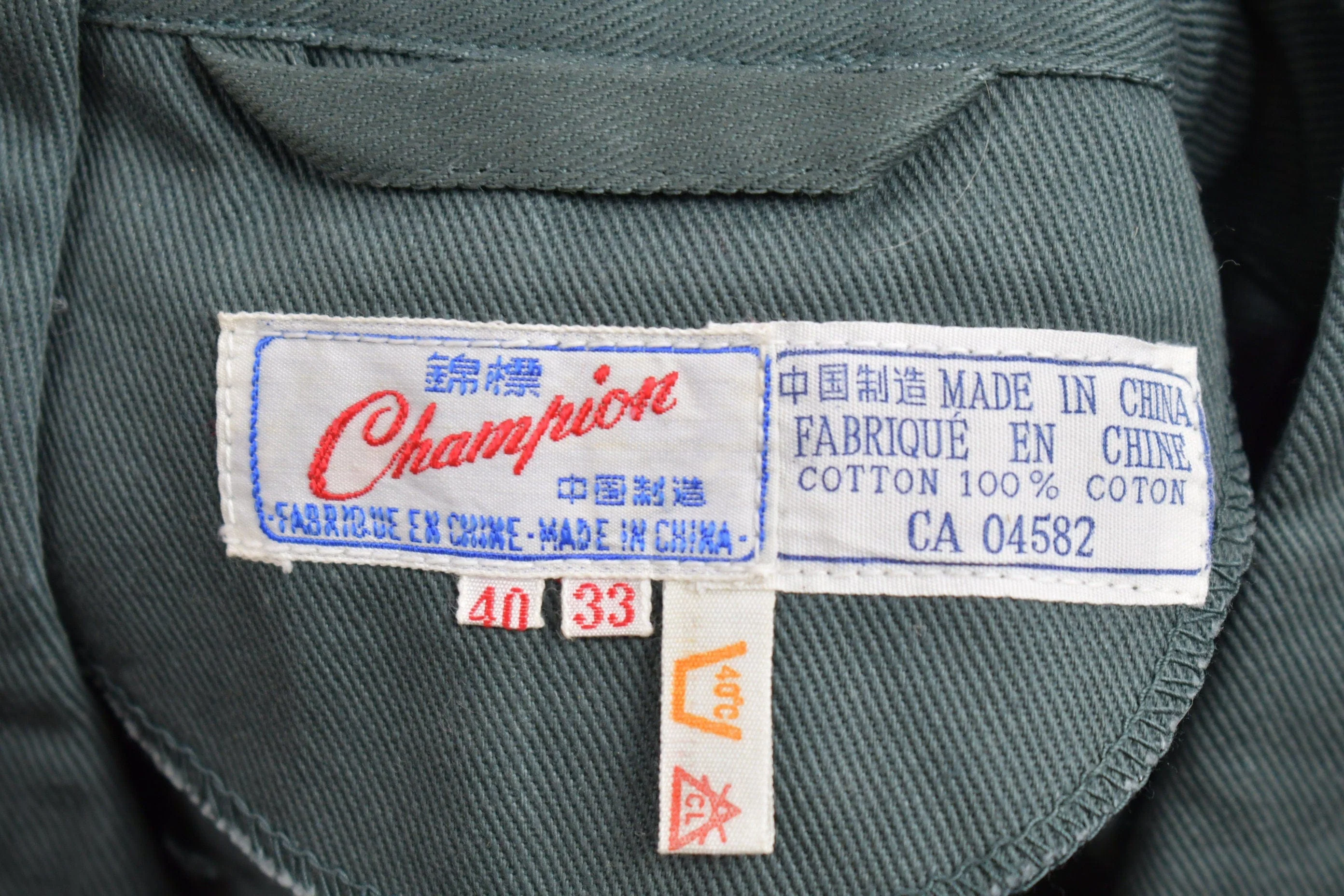 Vintage 1960s Champion Coverall Jumpsuit Men's 38 x 31 - Image 5