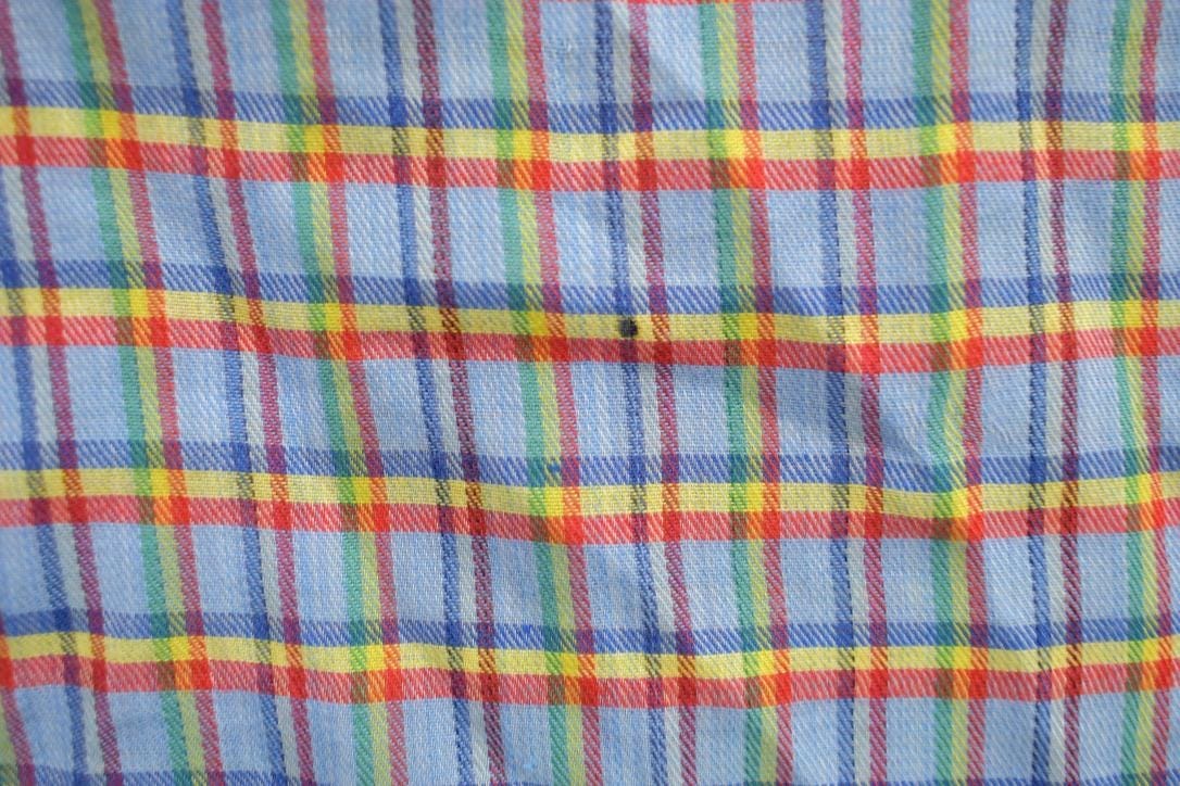 Vintage 1960s Cumberland Flannel Check Button Up Shirt Men's Medium - Image 5