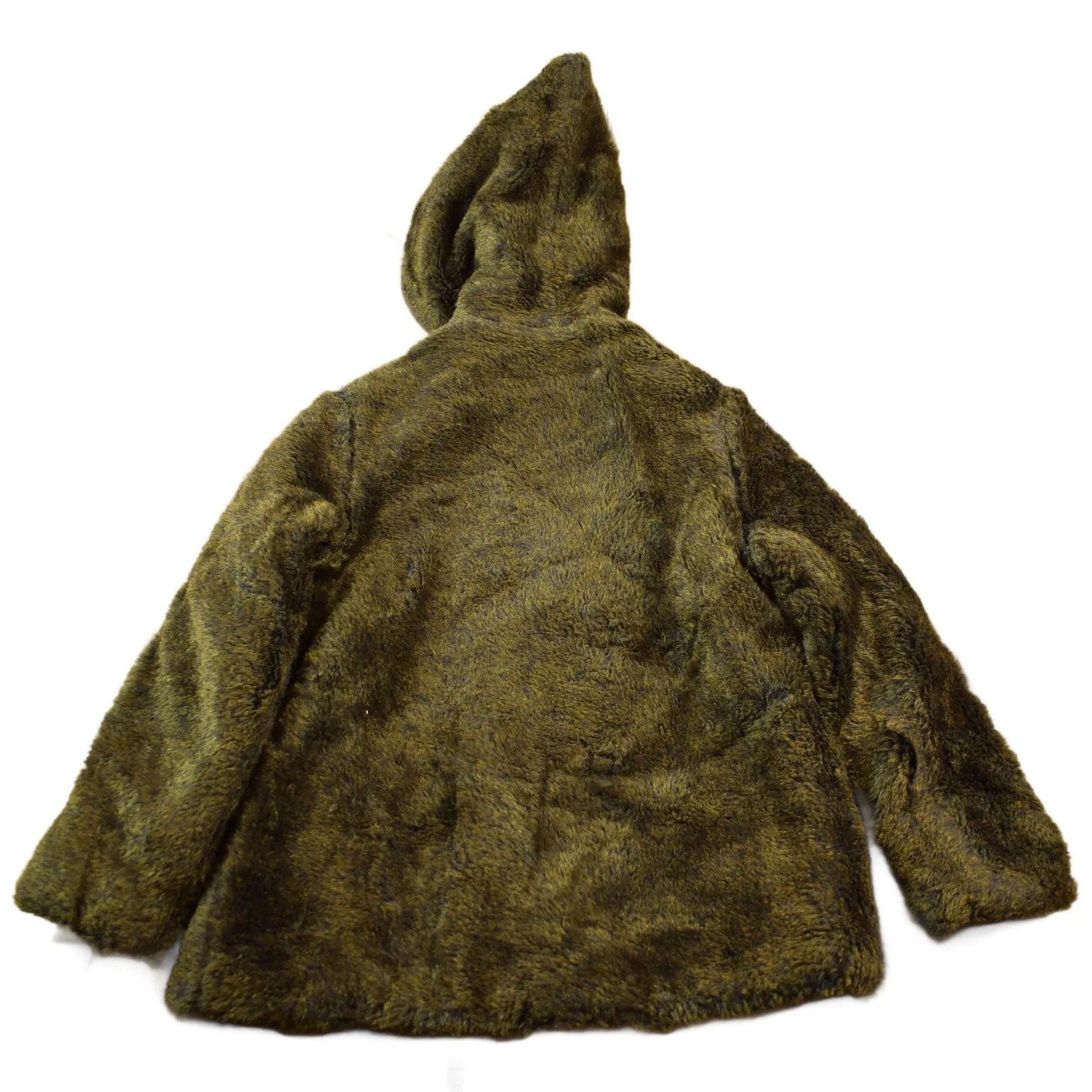 Vintage 1960s Deep Pile Borg Fabric Fleece Parka Jacket - Image 2