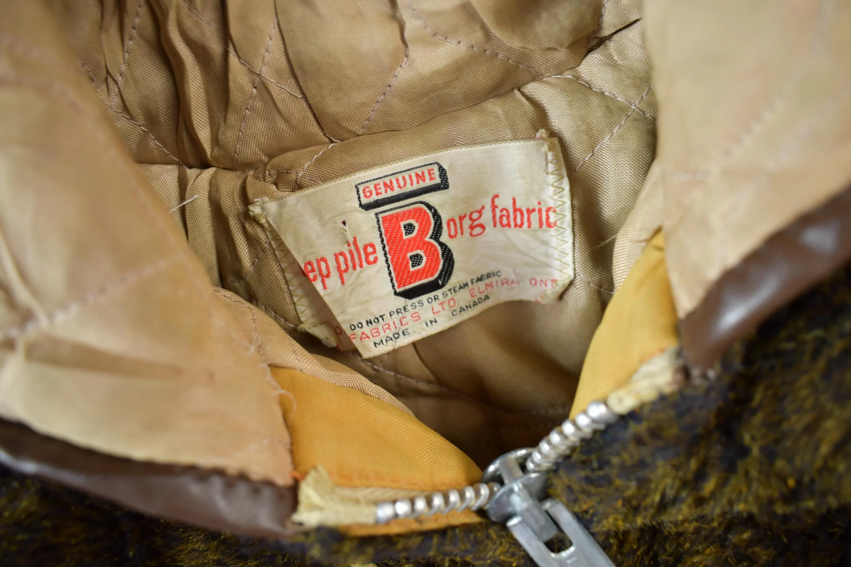 Vintage 1960s Deep Pile Borg Fabric Fleece Parka Jacket - Image 5