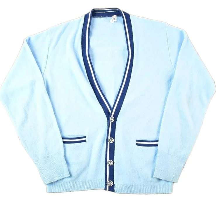 Vintage 1960s Fashionknit High Bulk Orlon Knit Cardigan Sweater Mens Medium