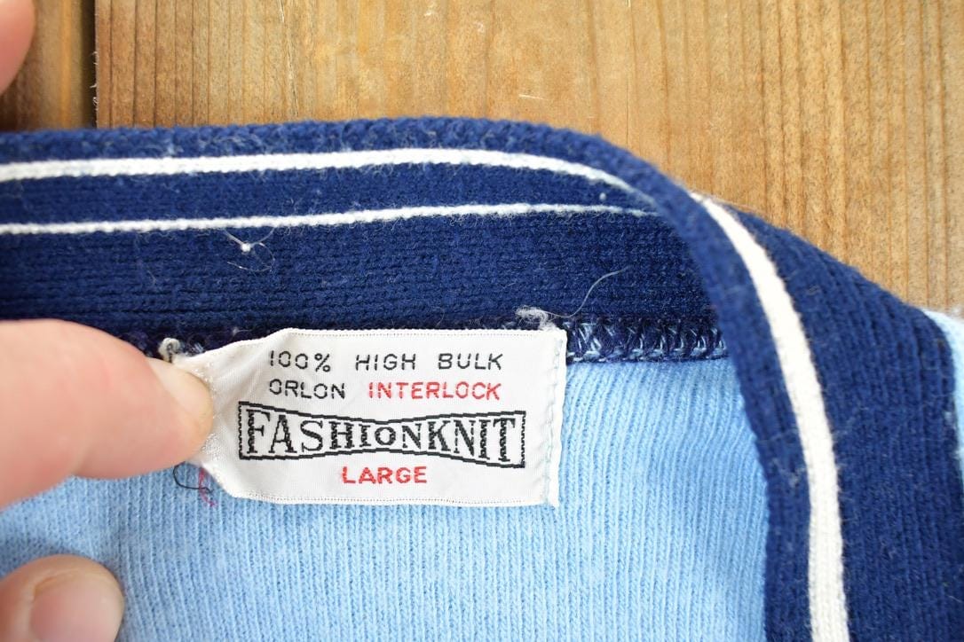 Vintage 1960s Fashionknit High Bulk Orlon Knit Cardigan Sweater Mens Medium - Image 5
