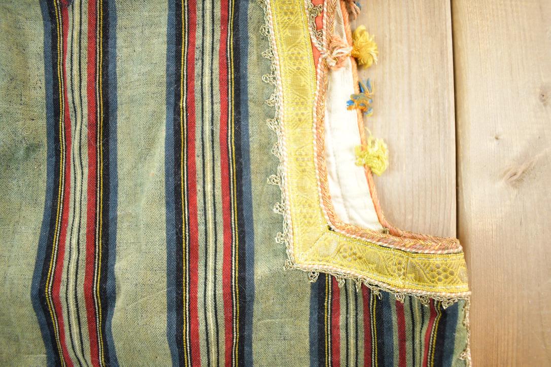 Vintage 1960s Folk Rainbow Silk Velvet Antique Romanian Hand Embroidered Folk Vest - Image 7