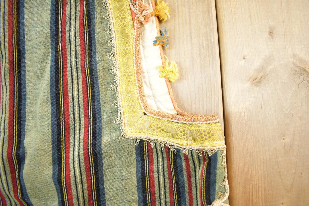 Vintage 1960s Folk Rainbow Silk Velvet Antique Romanian Hand Embroidered Folk Vest - Image 8