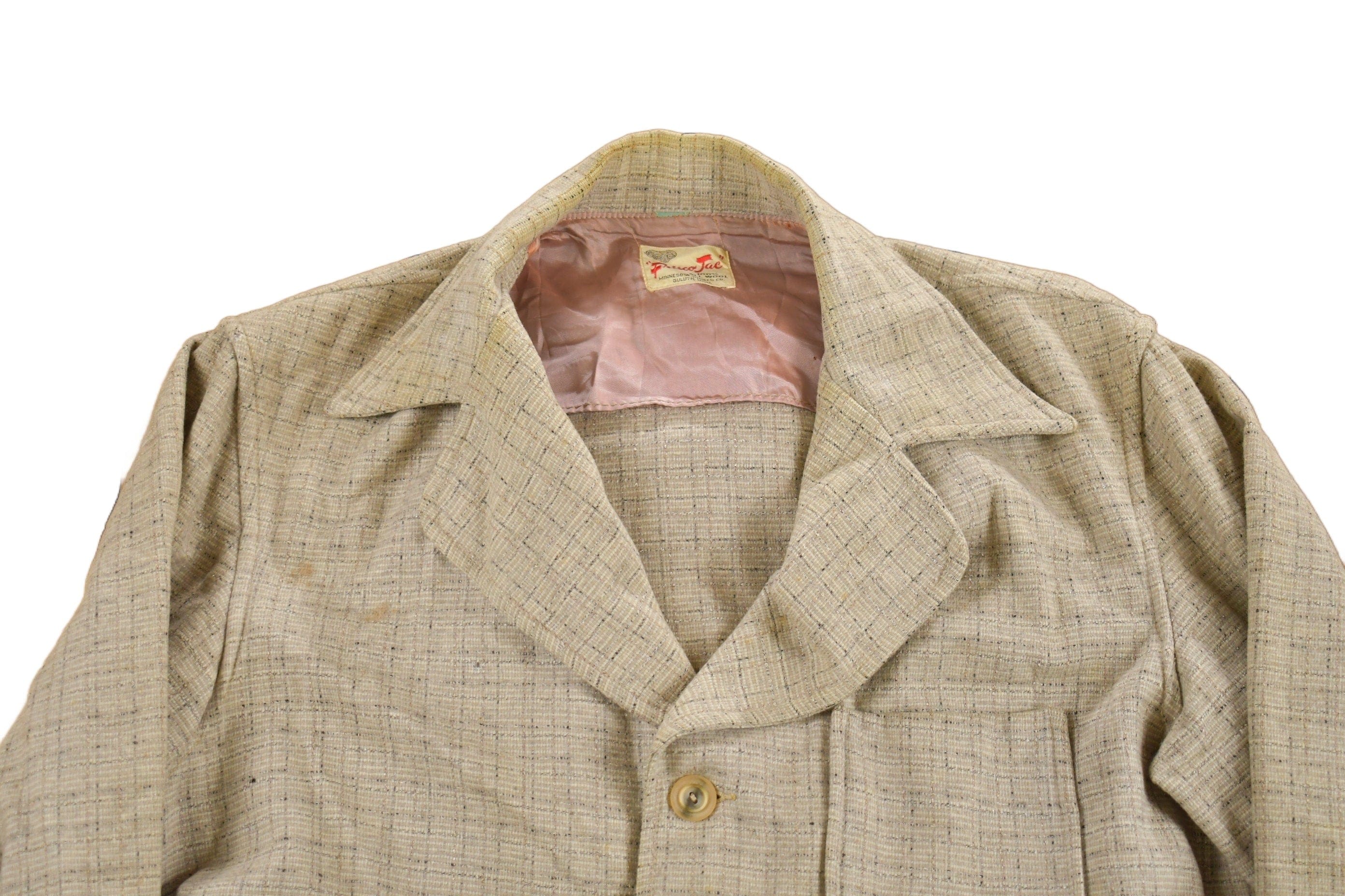Vintage 1960s Frisco Jac 100% Wool Double Breasted Jacket Men's Large - Image 3