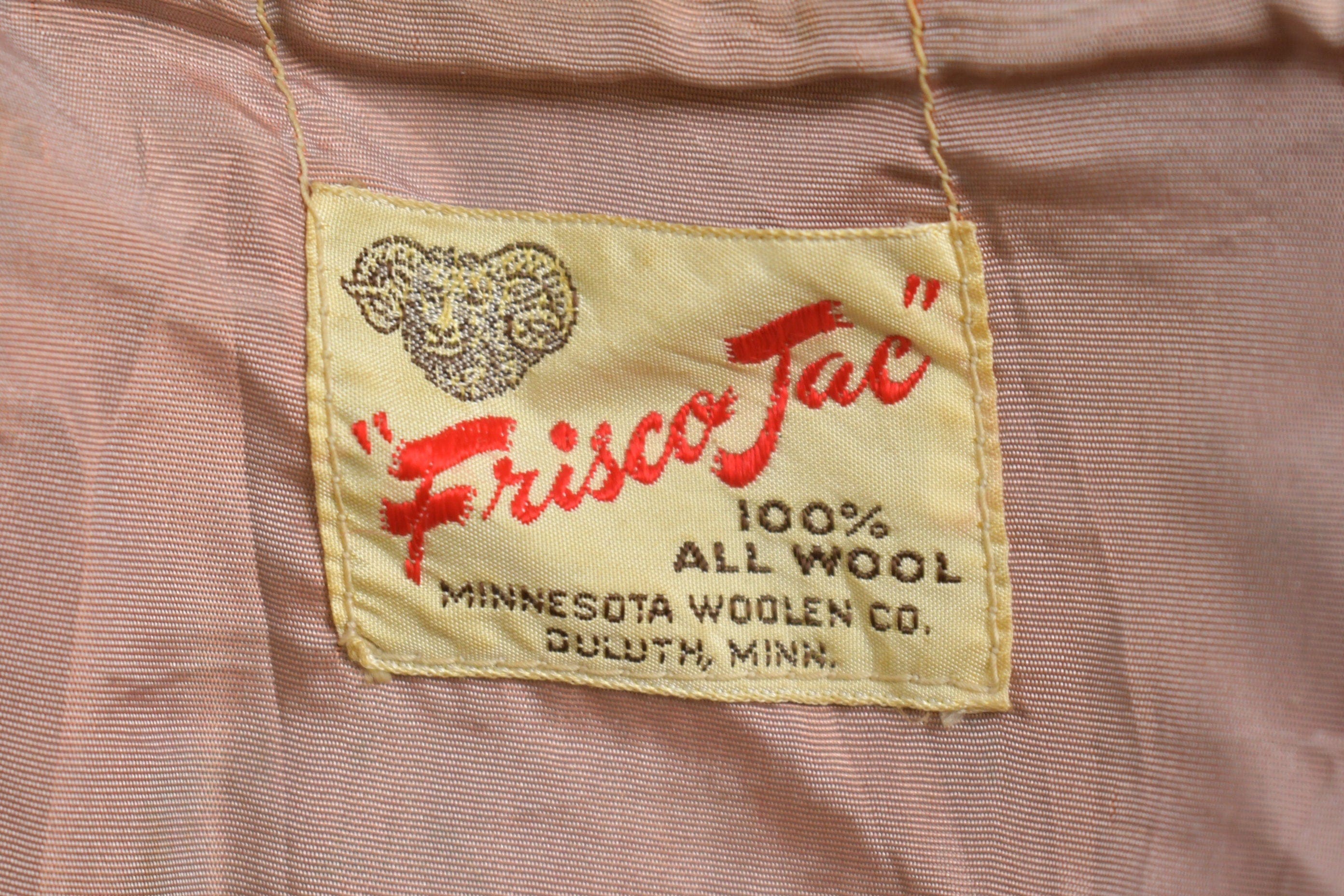 Vintage 1960s Frisco Jac 100% Wool Double Breasted Jacket Men's Large - Image 4