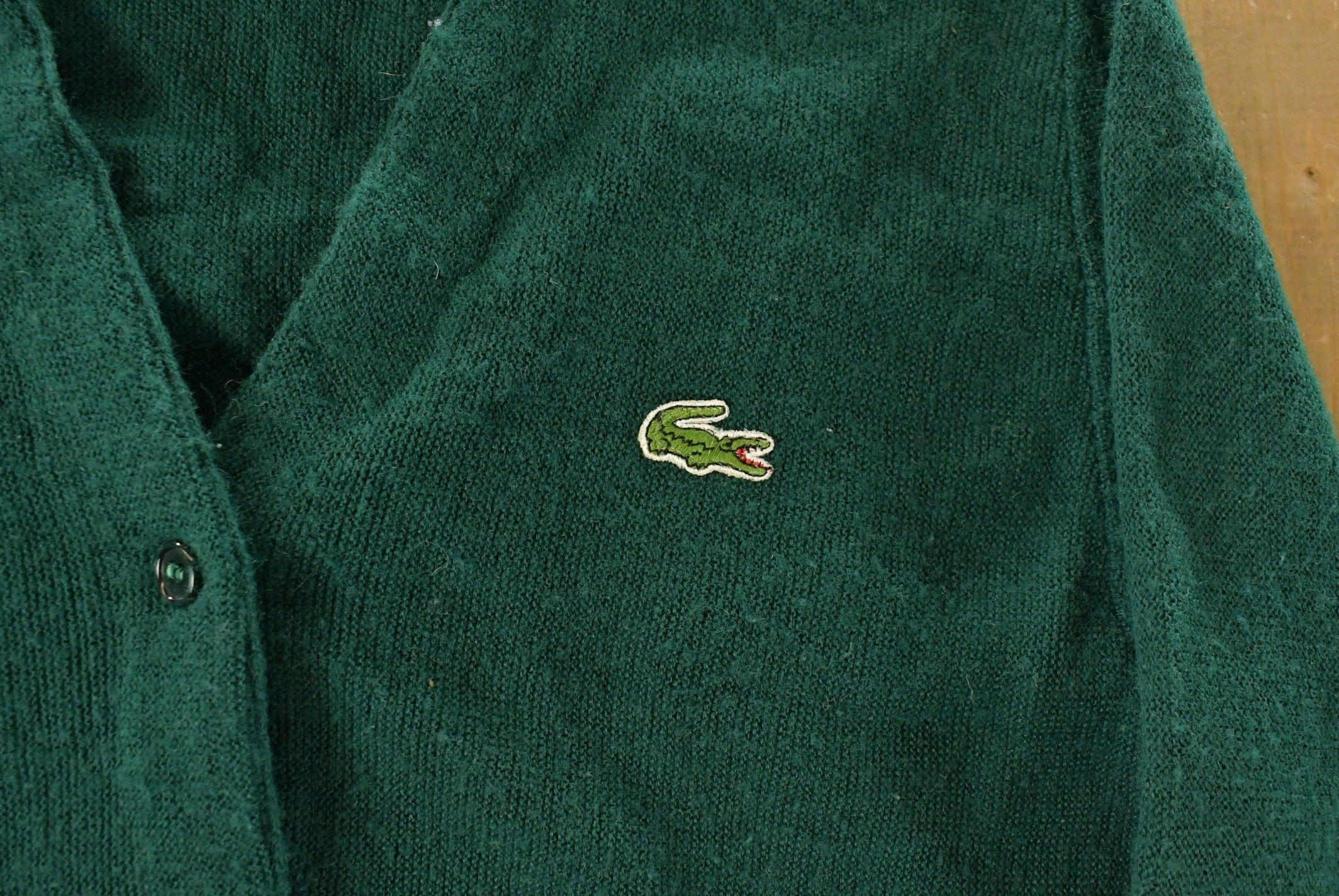 Vintage 1960s Haymaker Lacoste Knit Cardigan Sweater Women's Large - Image 3