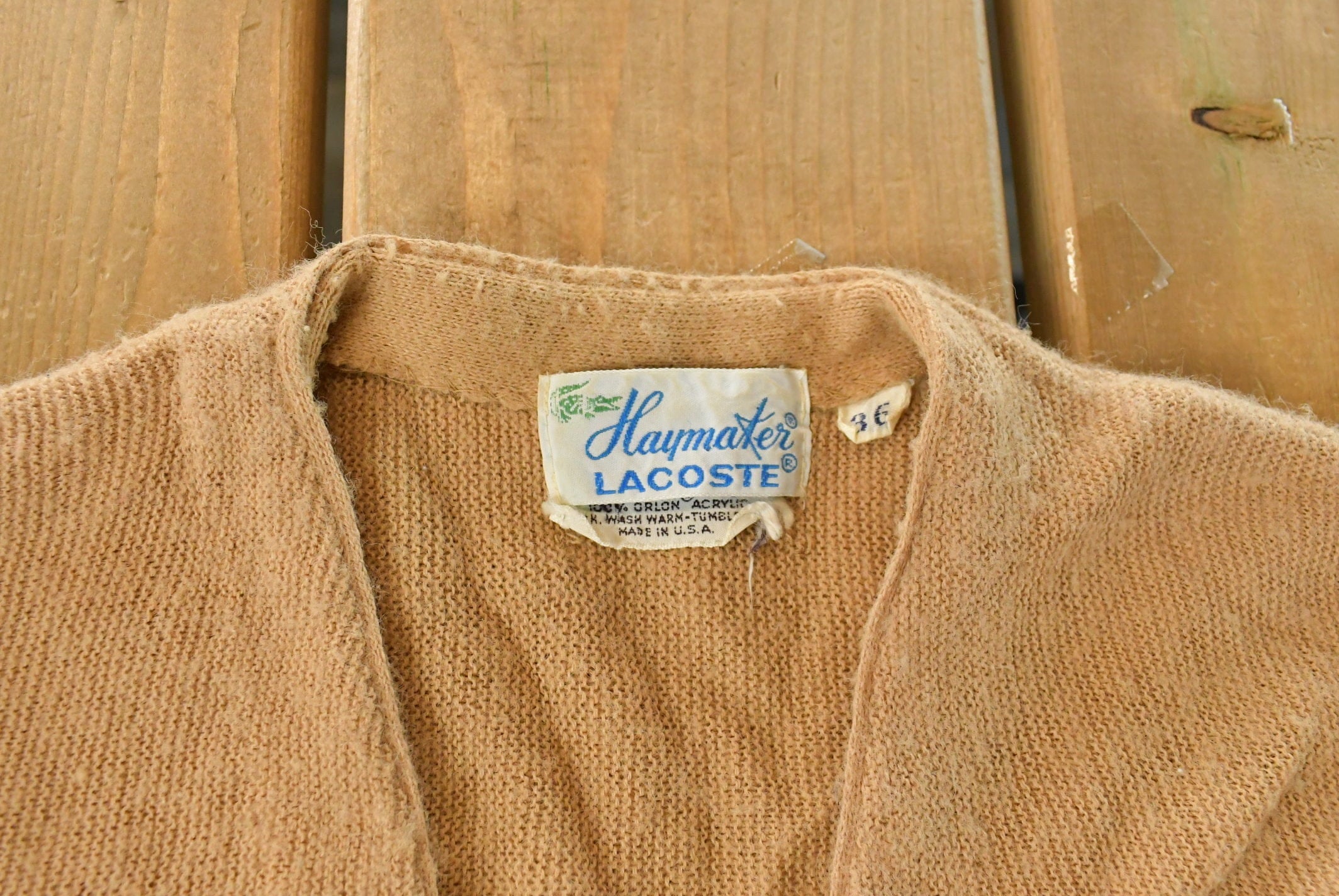 Vintage 1960s Haymaker Lacoste Knit Cardigan Sweater Women's Medium - Image 5