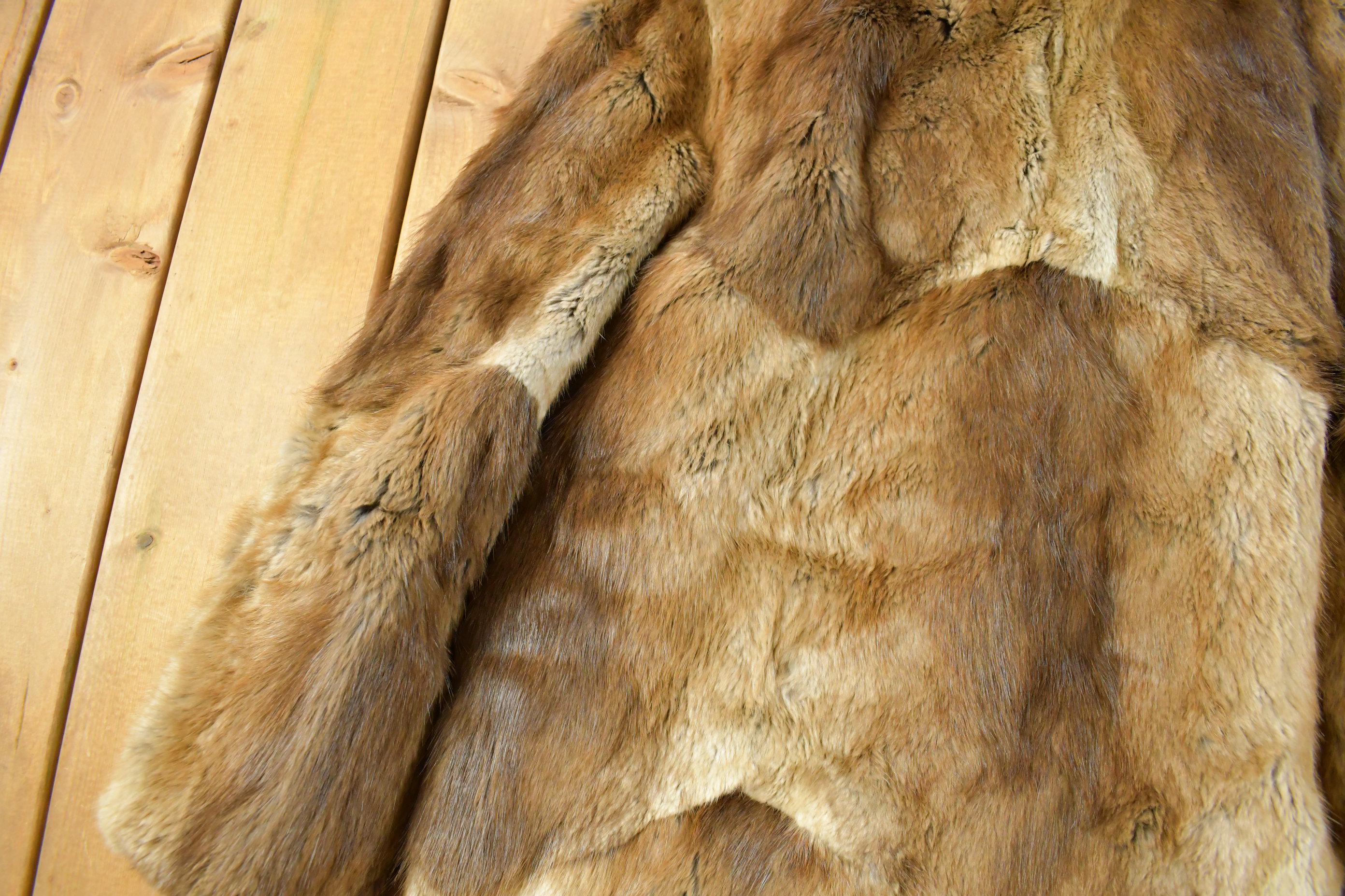 Vintage 1960s Henry Furs Rabbit Fur Full Length Coat Men's Small - Image 7