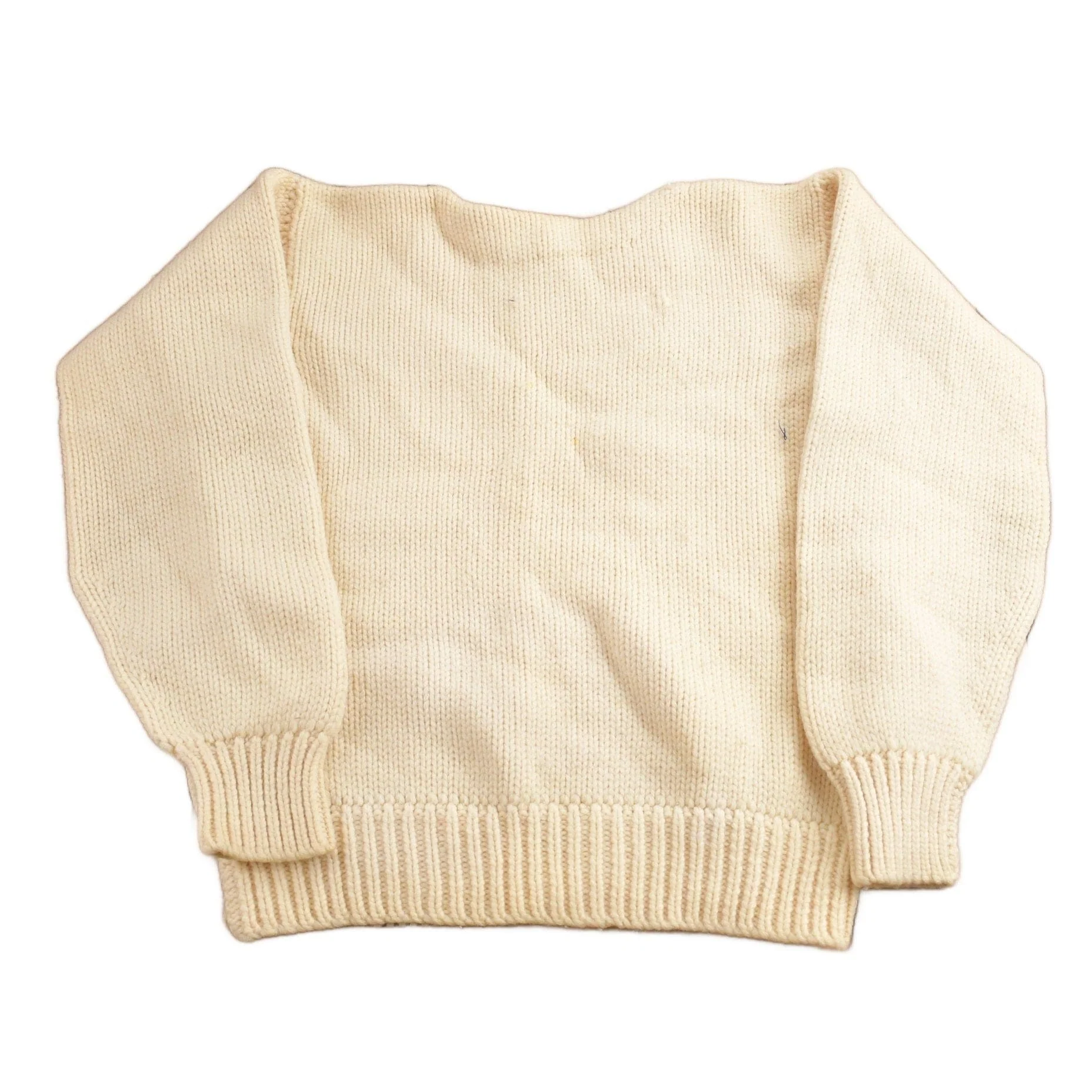 Vintage 1960s Indian Brand 100% Wool Knit Sweater Women's S