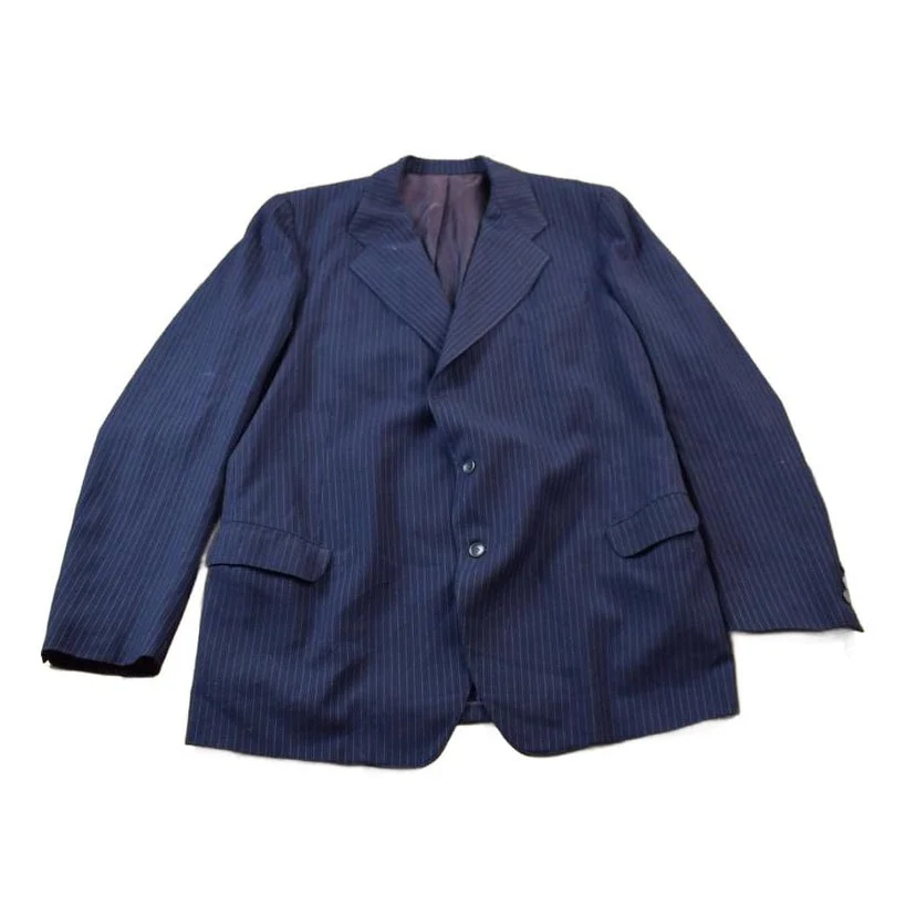 Vintage 1960s Jack Frost Wool Pinstripe Blazer Jacket Men's XL