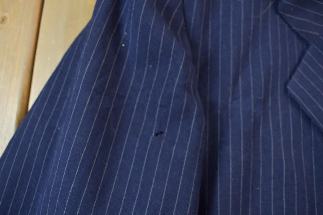 Vintage 1960s Jack Frost Wool Pinstripe Blazer Jacket Men's XL - Image 7