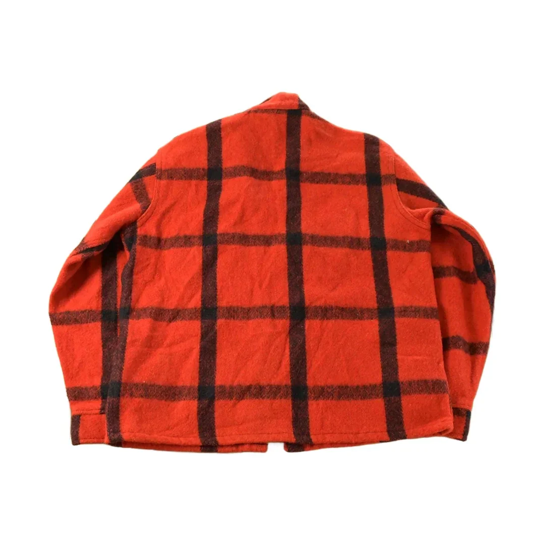 Vintage 1960s JCPenney Buffalo Plaid Wool Hunting Jacket Men's Medium - Image 2