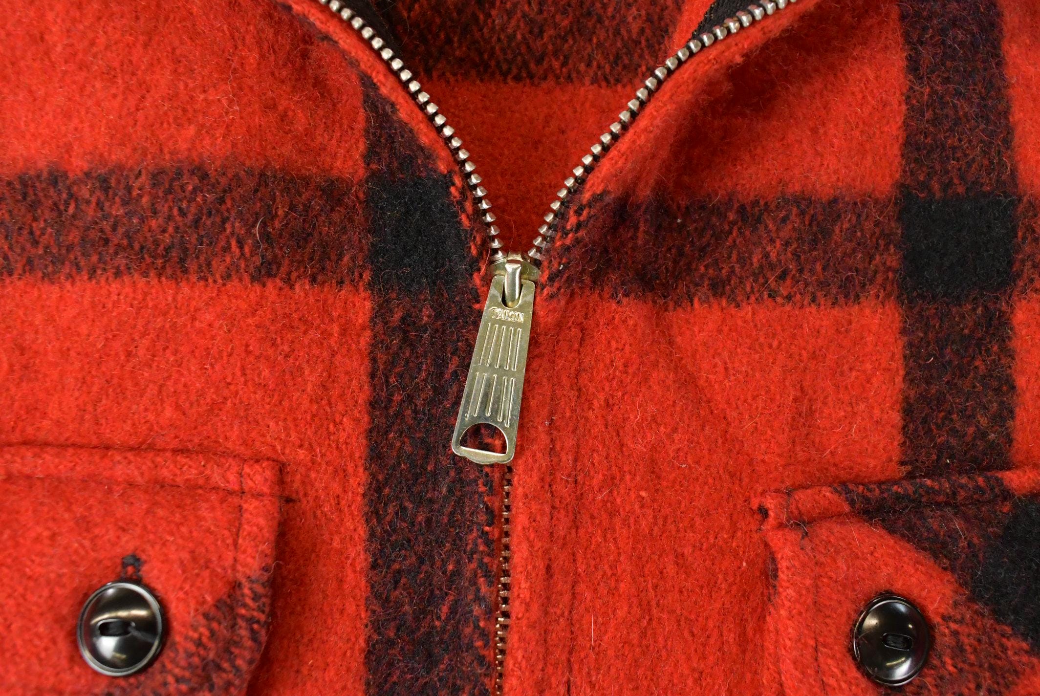Vintage 1960s JCPenney Buffalo Plaid Wool Hunting Jacket Men's Medium - Image 3