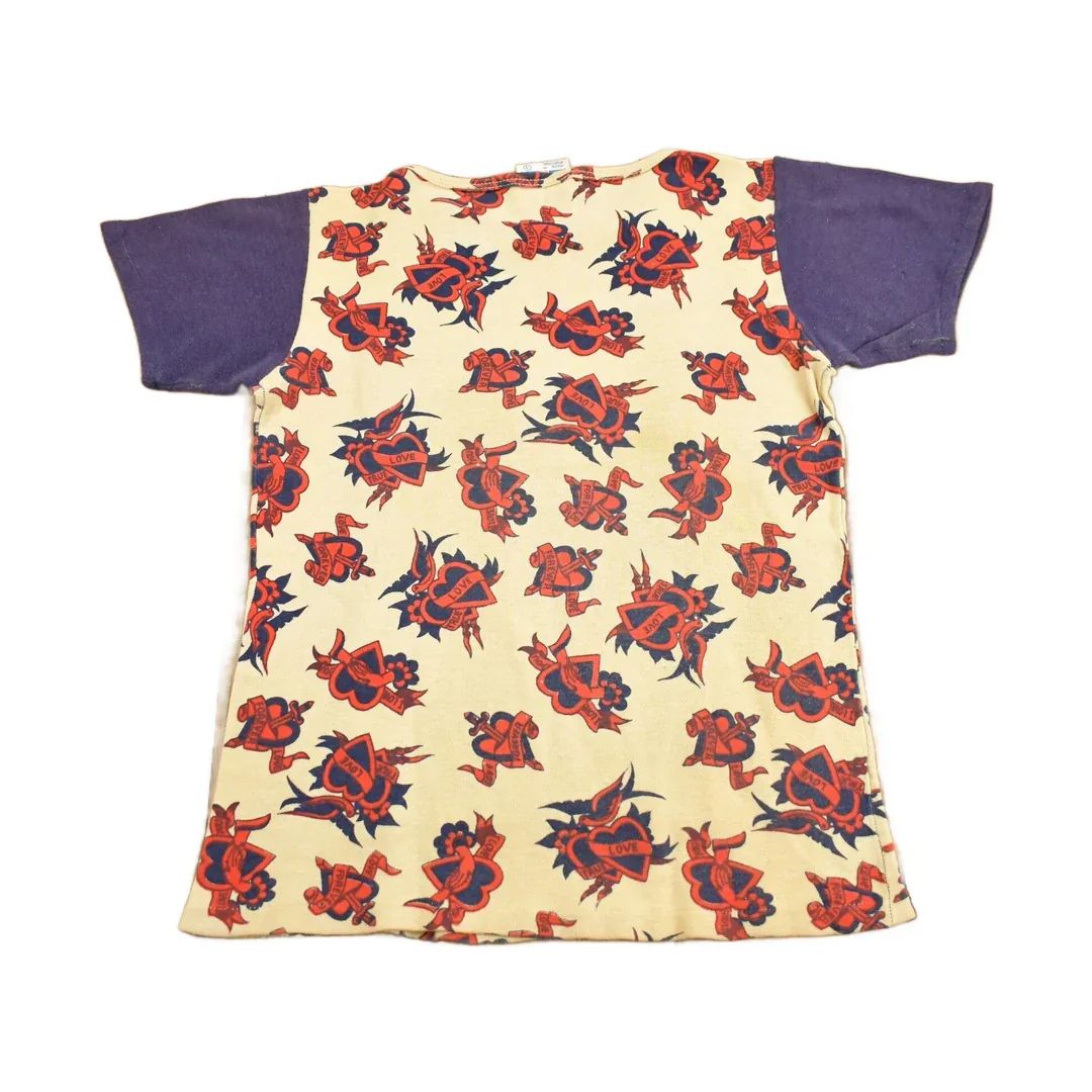 Vintage 1960s Love & Hearts Graphic T Shirt - Image 2