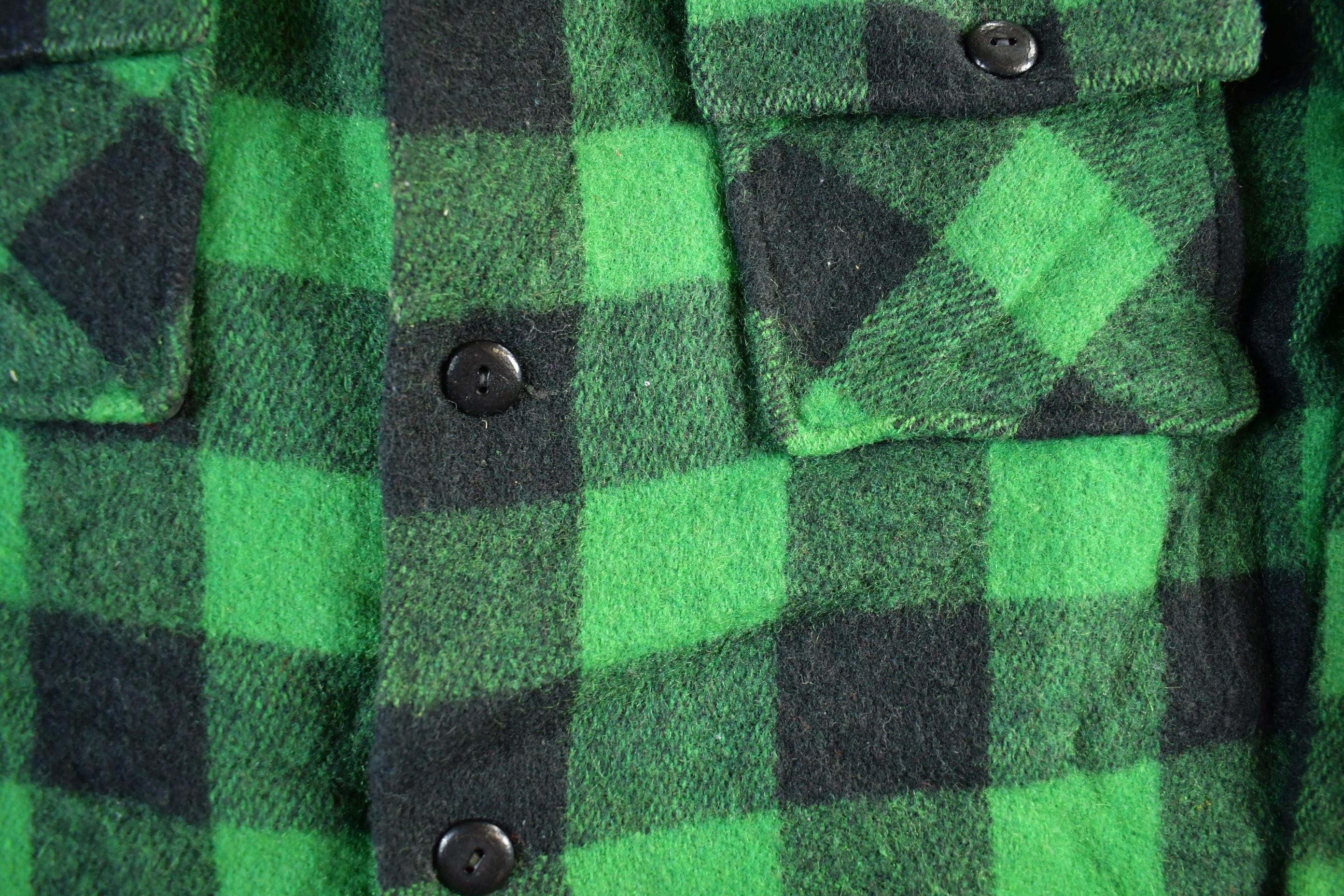 Vintage 1960s Metro Wool Flannel Shirt Jacket Men's Large - Image 4