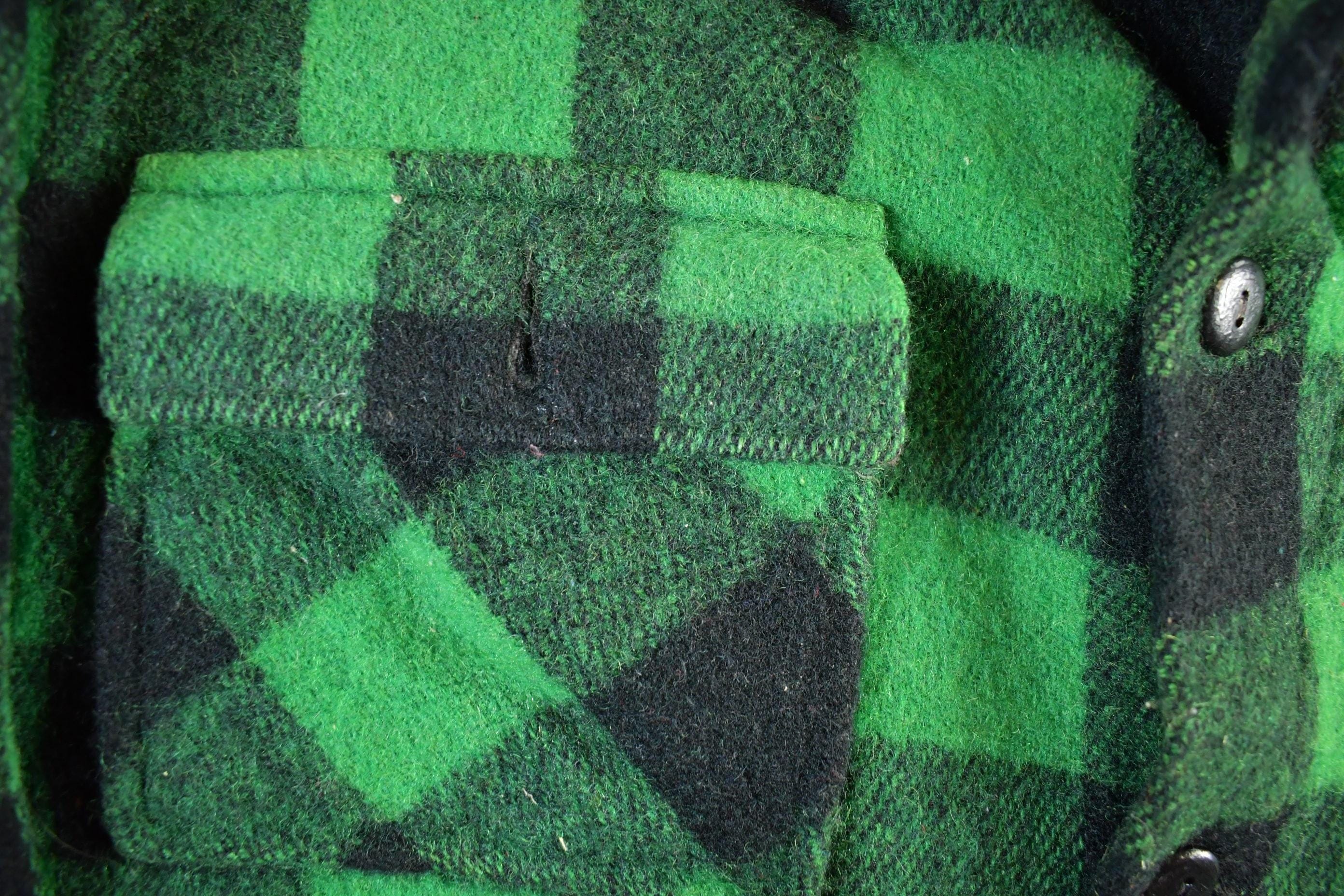 Vintage 1960s Metro Wool Flannel Shirt Jacket Men's Large - Image 5