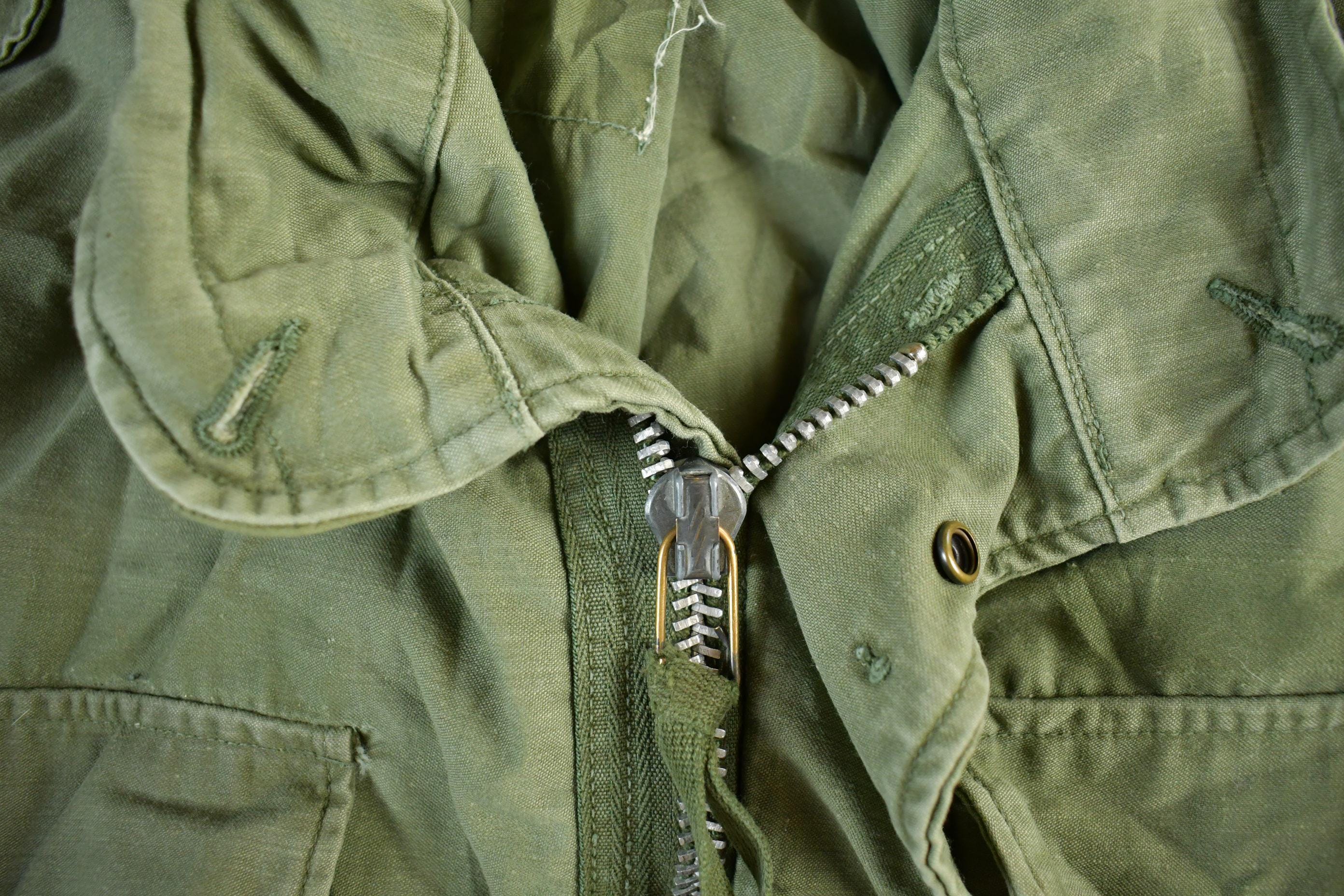 Vintage 1960s Military Field Coat Men's Large - Image 4